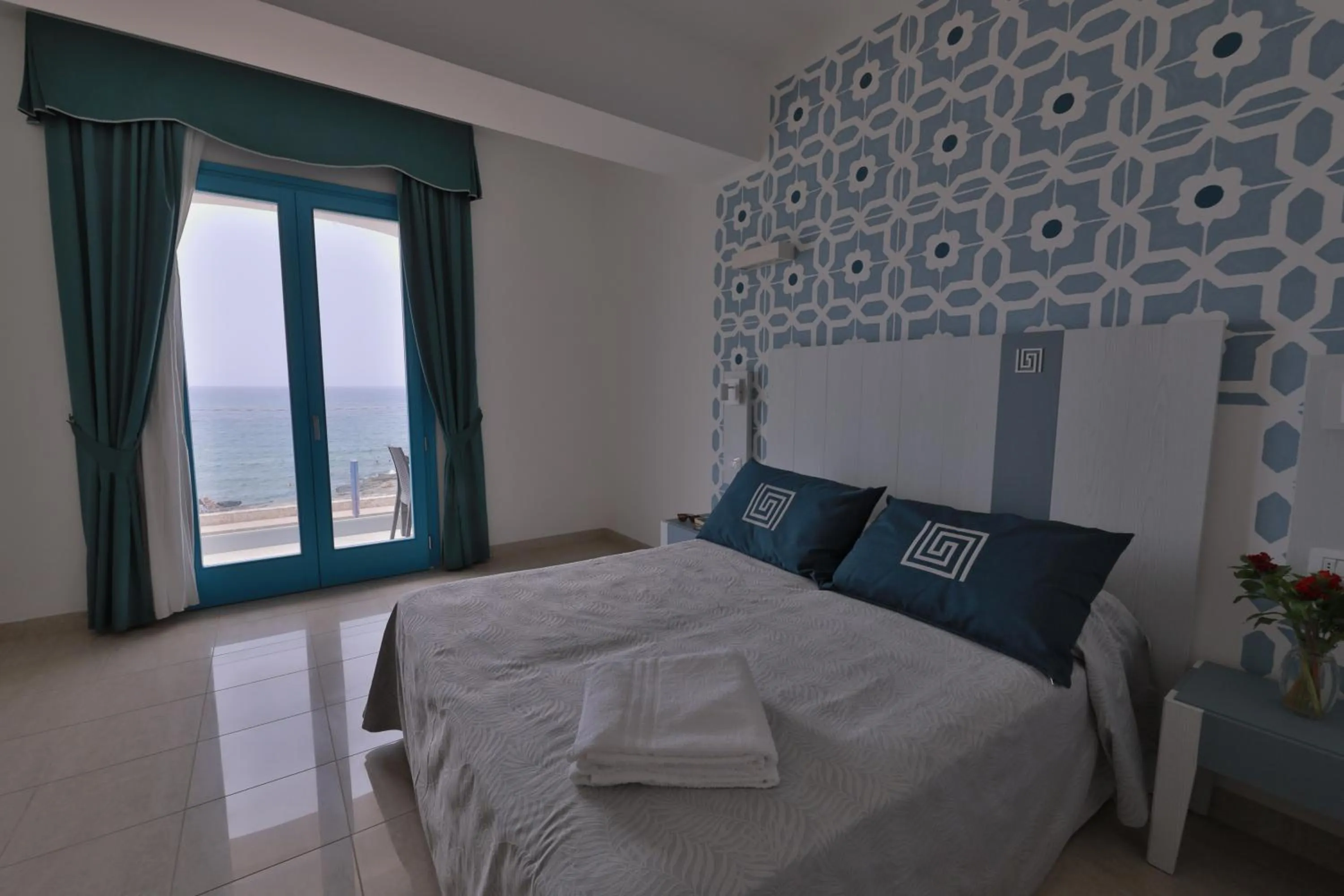 Bed in Hotel Magna Grecia