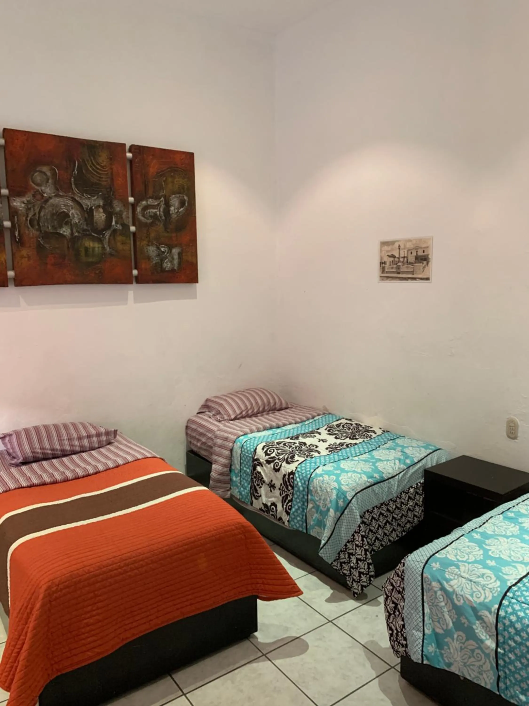 Bed in Hotel Cuauhtemoc