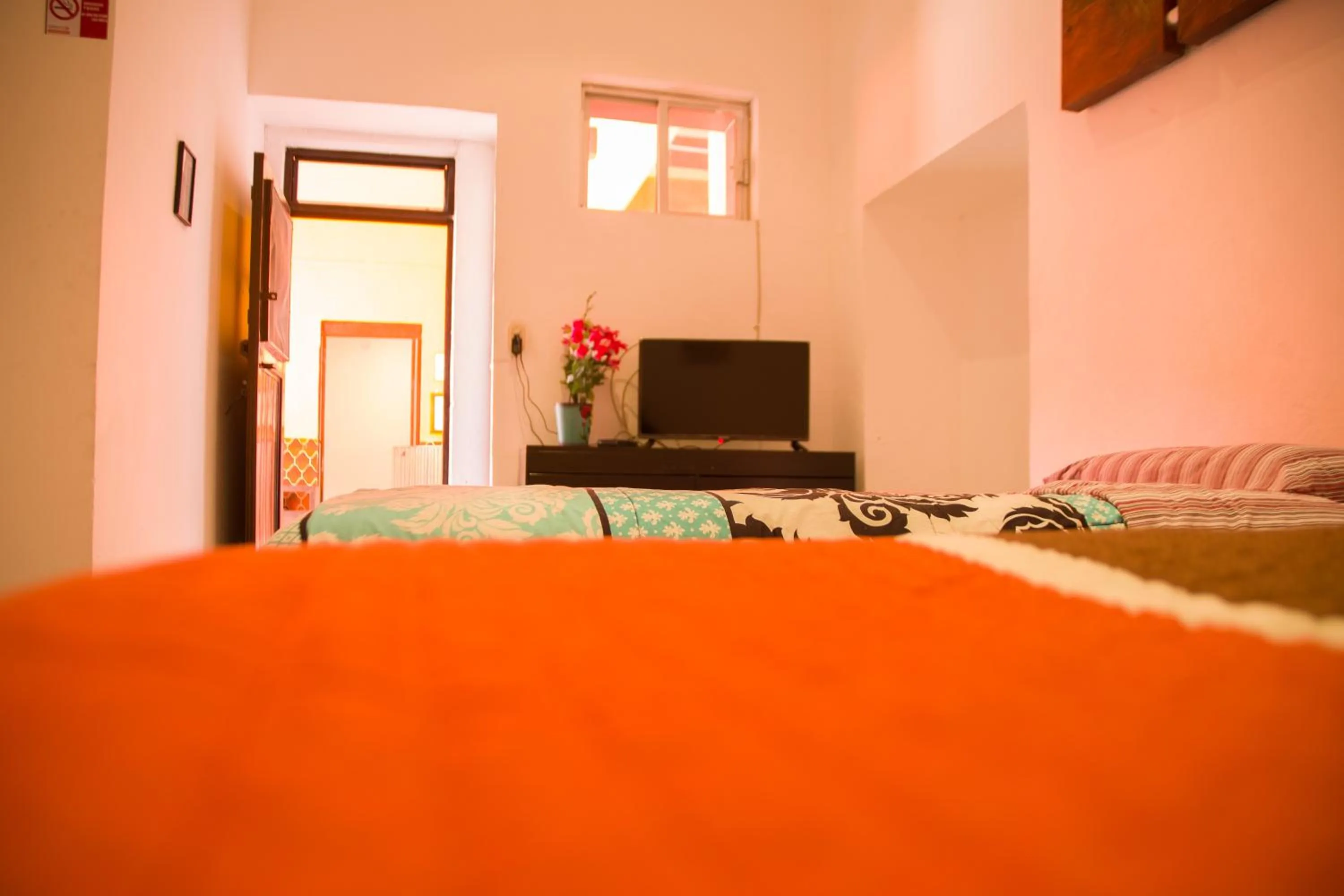 Bed in Hotel Cuauhtemoc