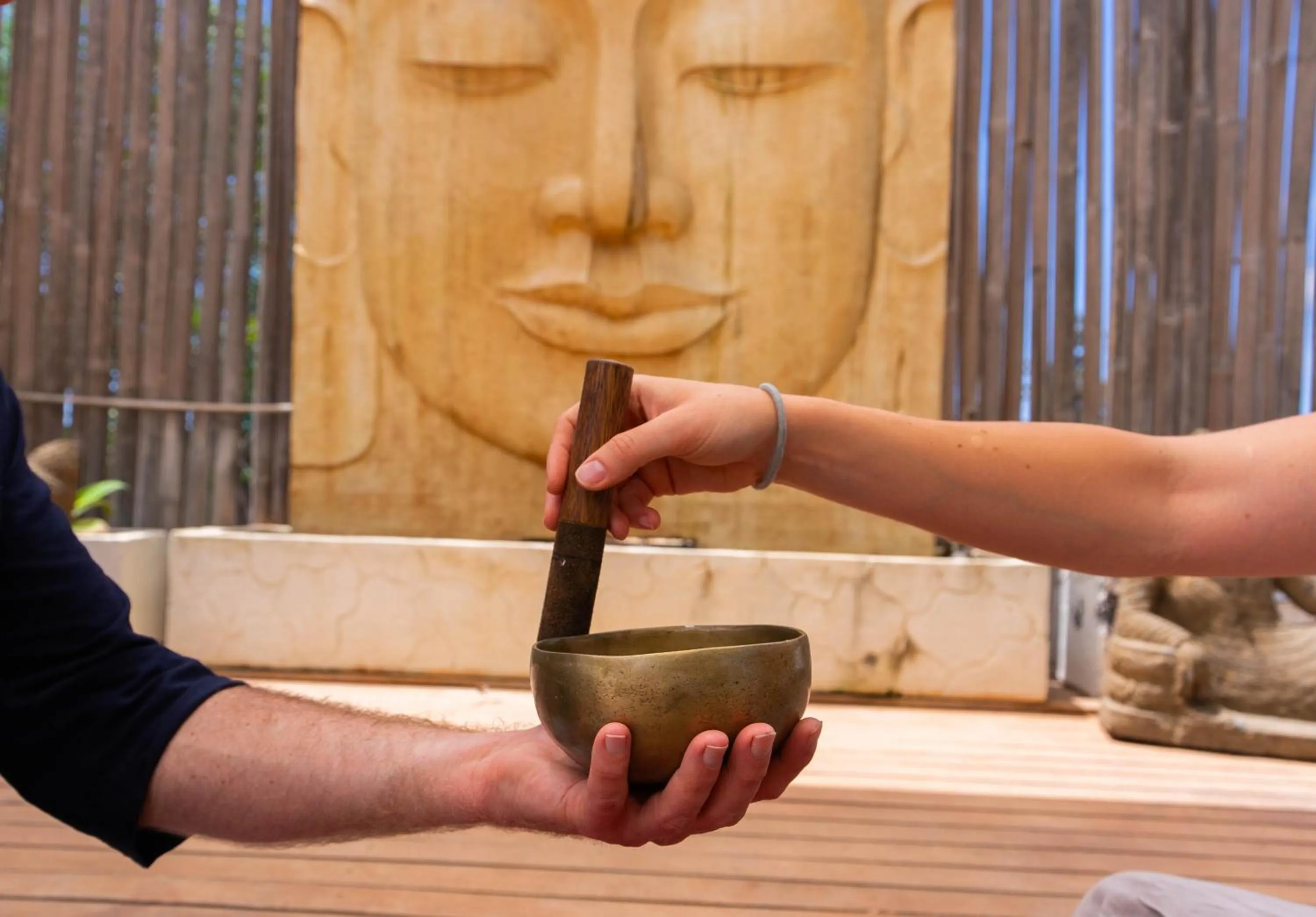 group of guests in La Masía de Formentera