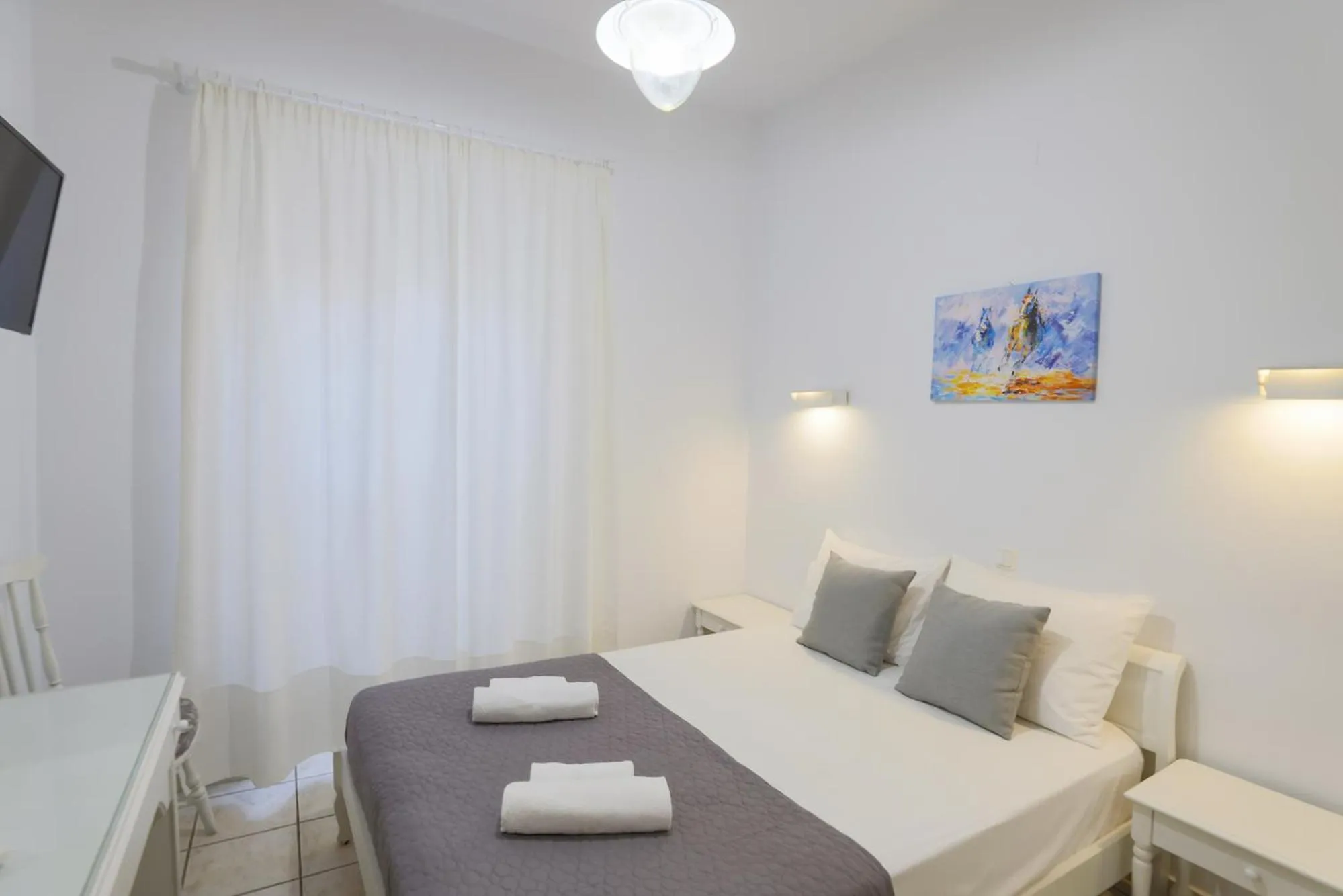 Bedroom, Bed in Achilleas Pension