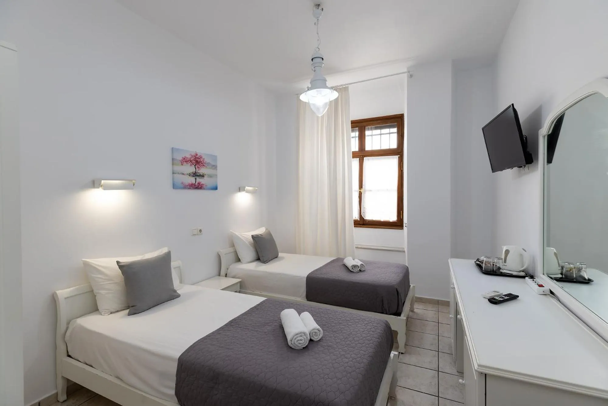 Bedroom, Bed in Achilleas Pension