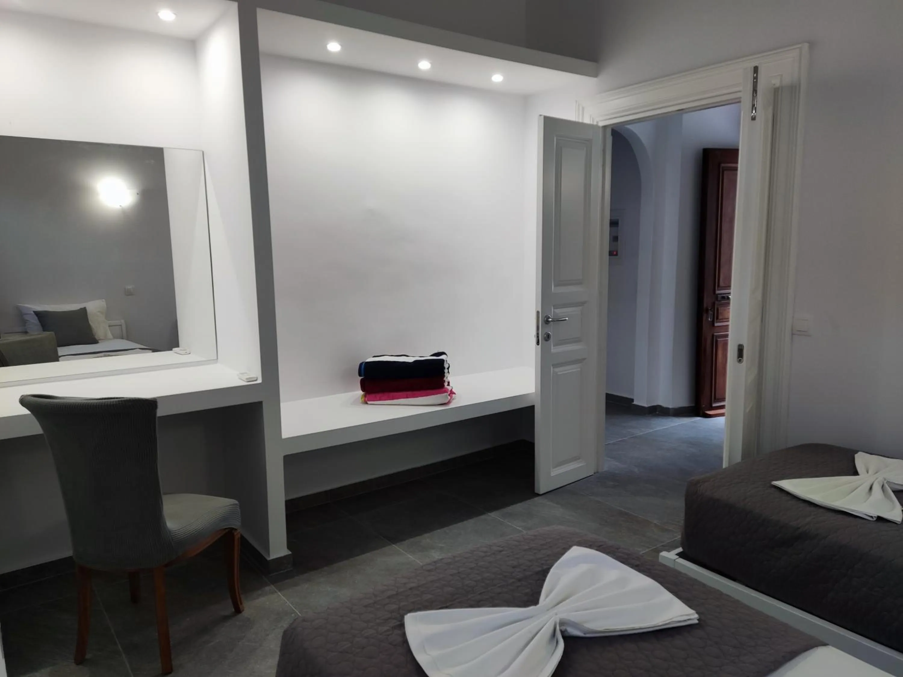 Bedroom, Bed in Achilleas Pension