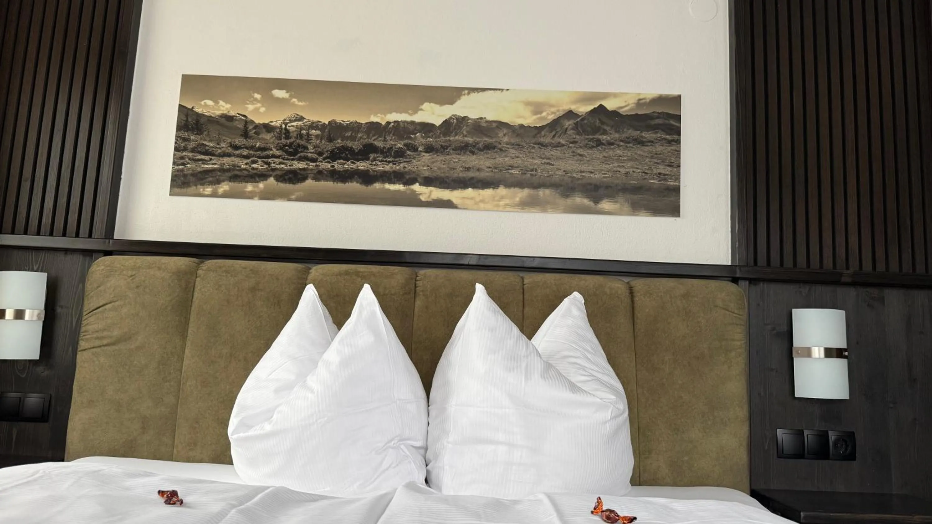 Bed in Hotel Dorfgasthof Schlösslstube