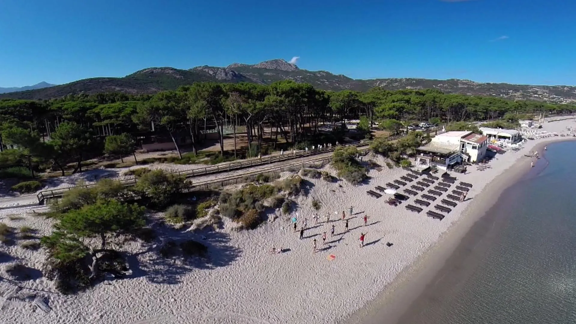 Bird's eye view in Camping La Pinède