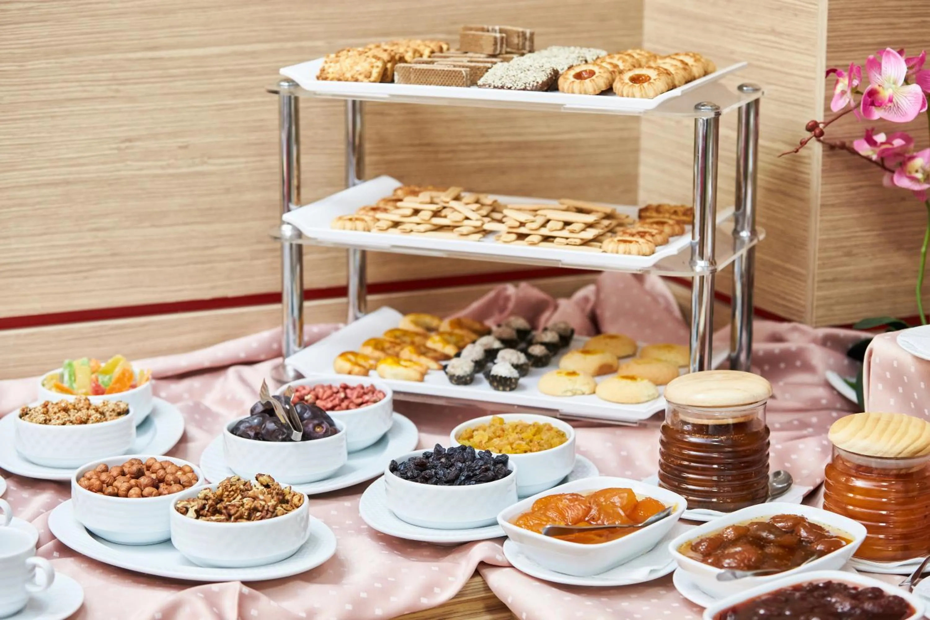 American breakfast in NOBEL Hotel