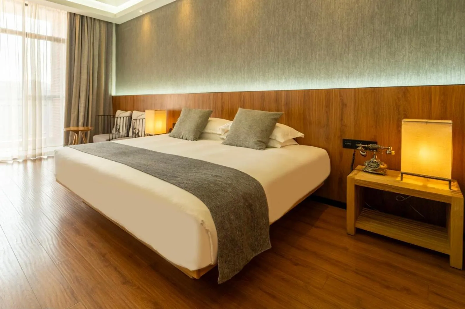 Bed in Lin Yin Art Hotel Shanghai（Pudong airport）