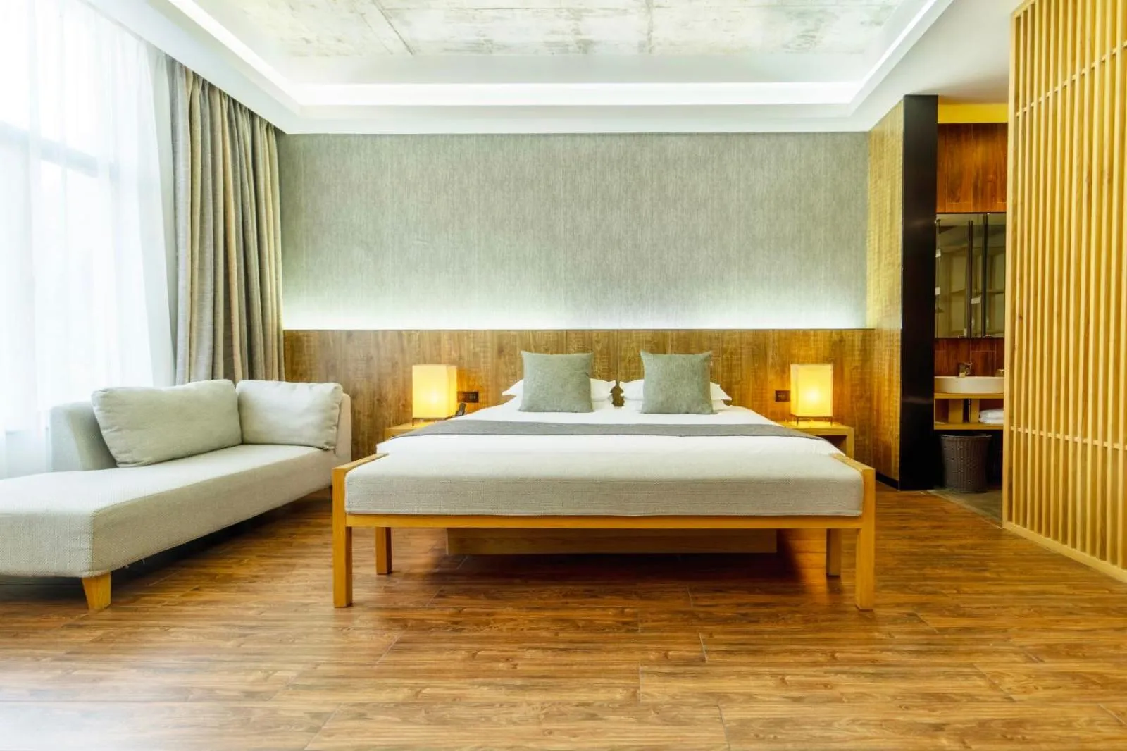 Bed in Lin Yin Art Hotel Shanghai（Pudong airport）