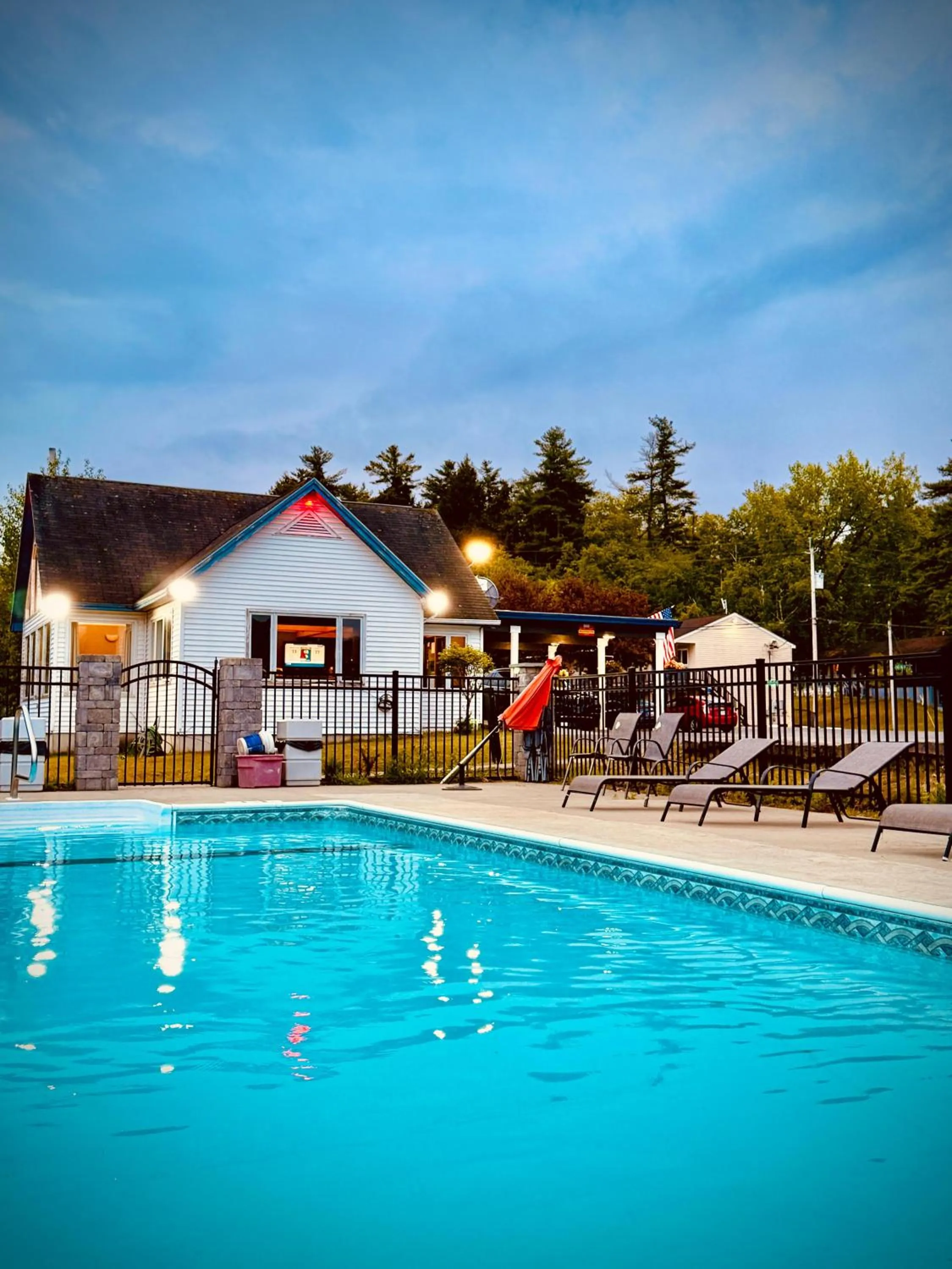 Pool view in Travelodge by Wyndham Lake George NY