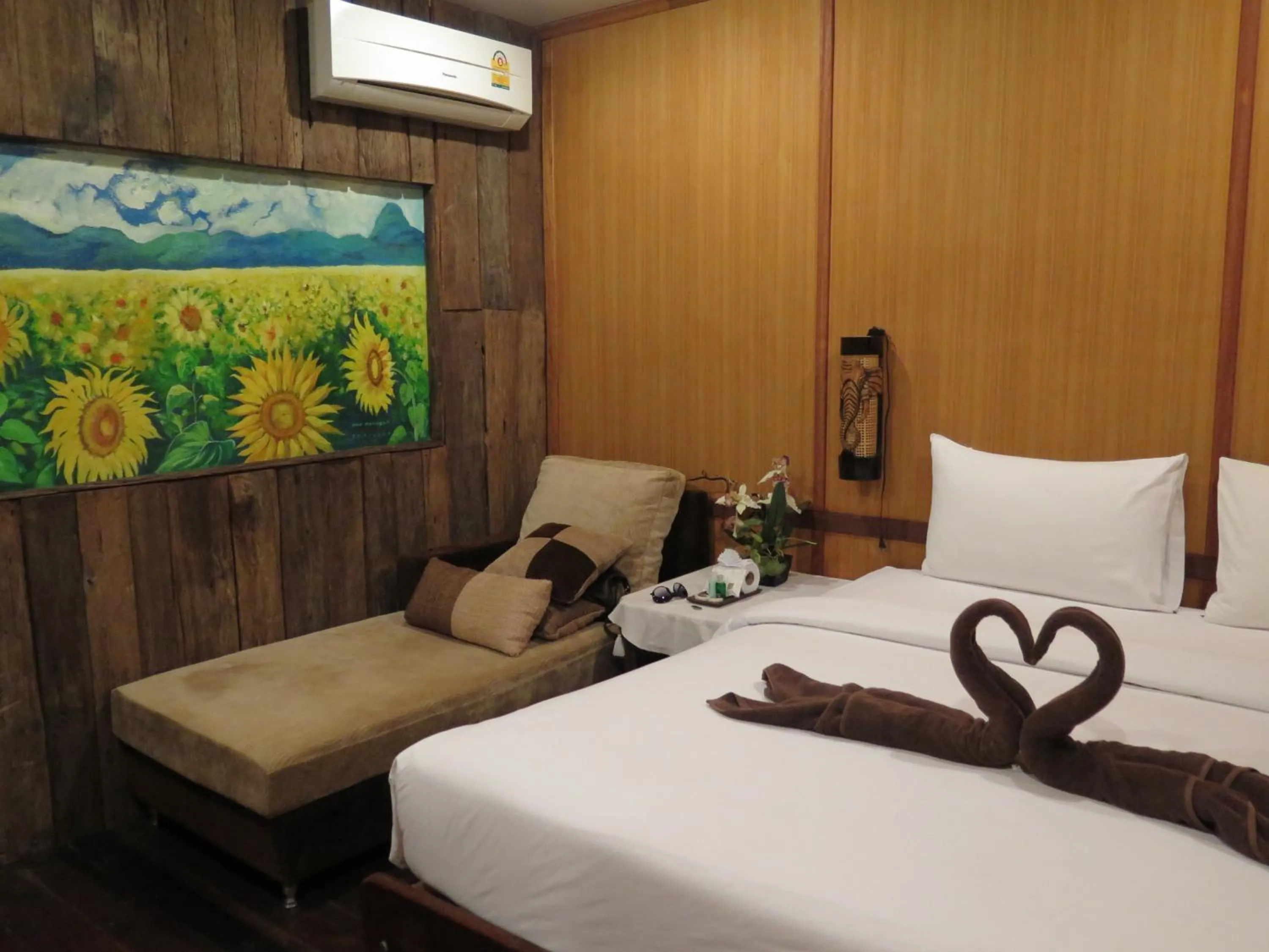 Bed in V-View Beach Resort