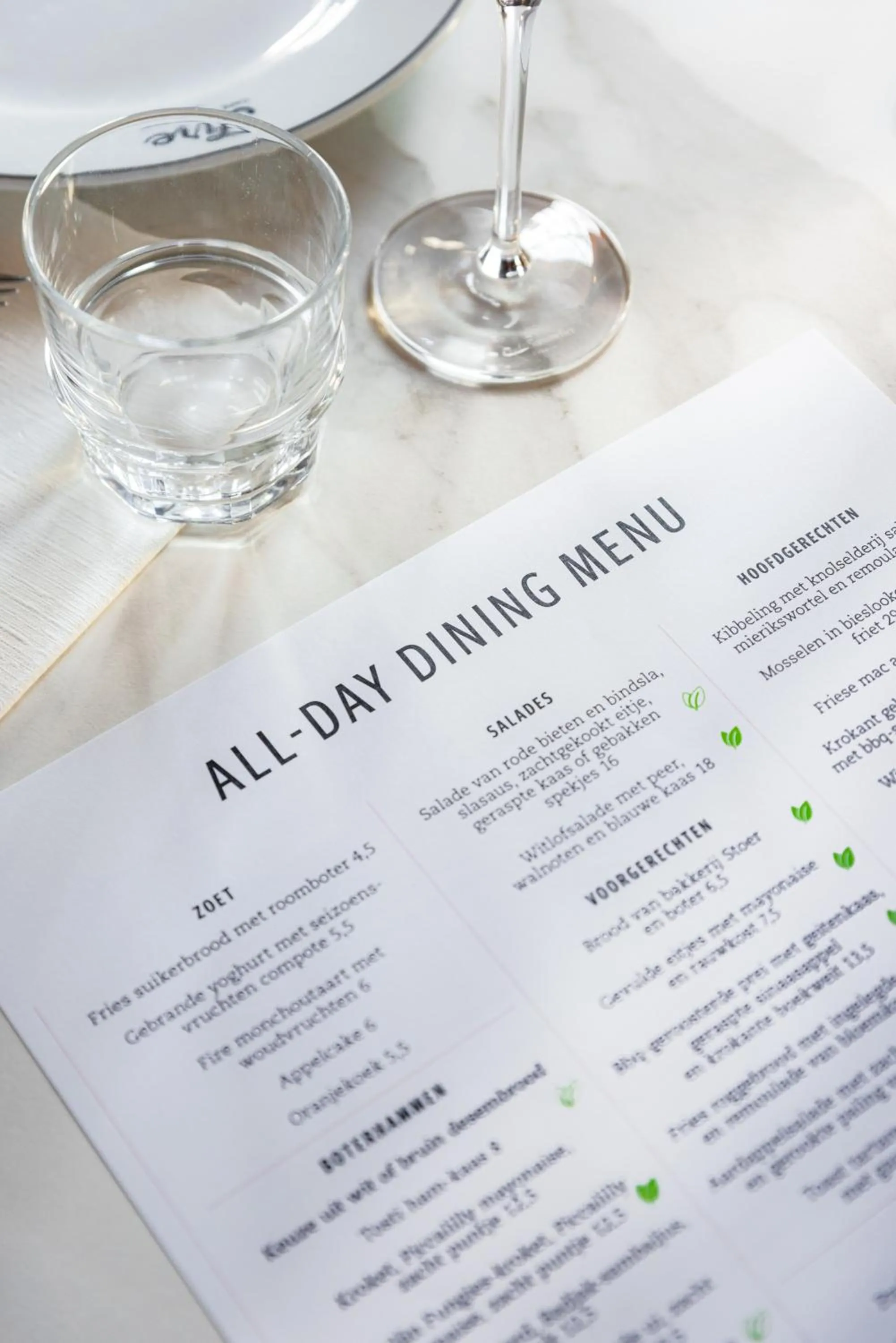 Restaurant/places to eat in Boutique Hotel Catshuis