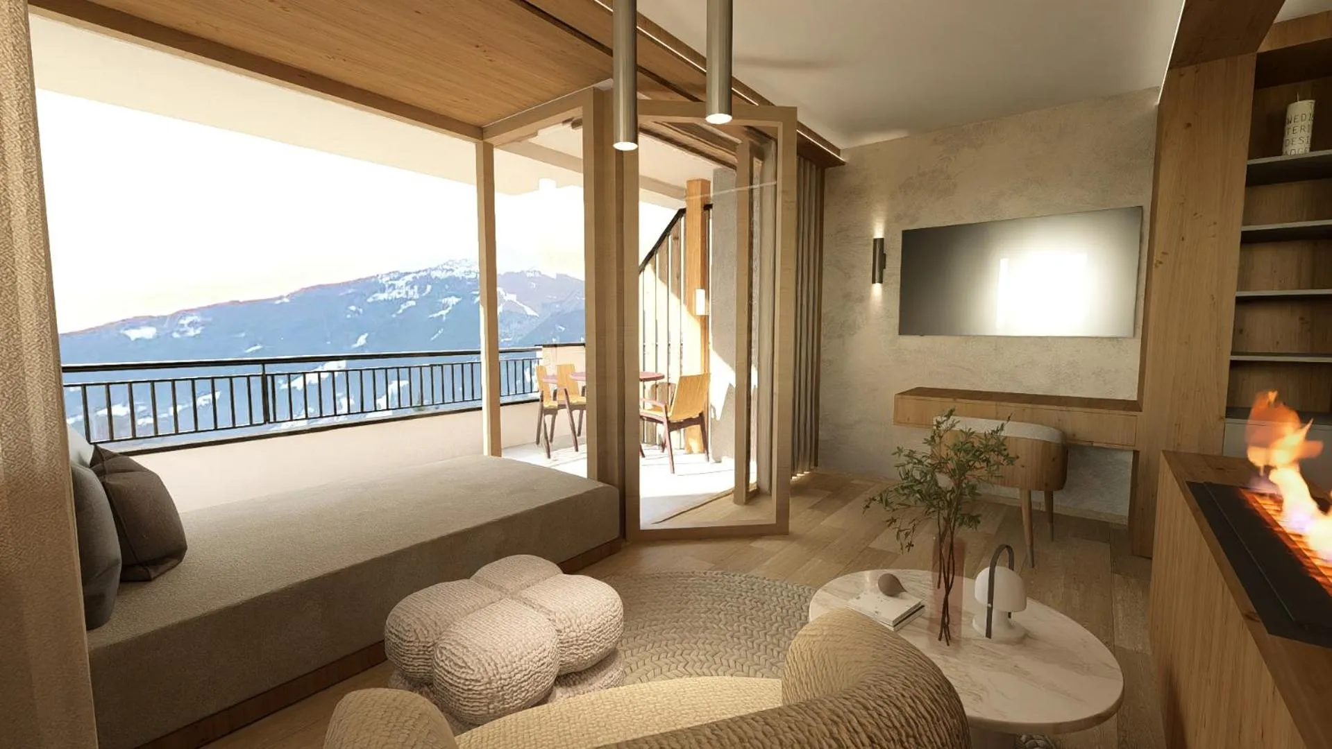 Mountain view in Hotel Bismarck