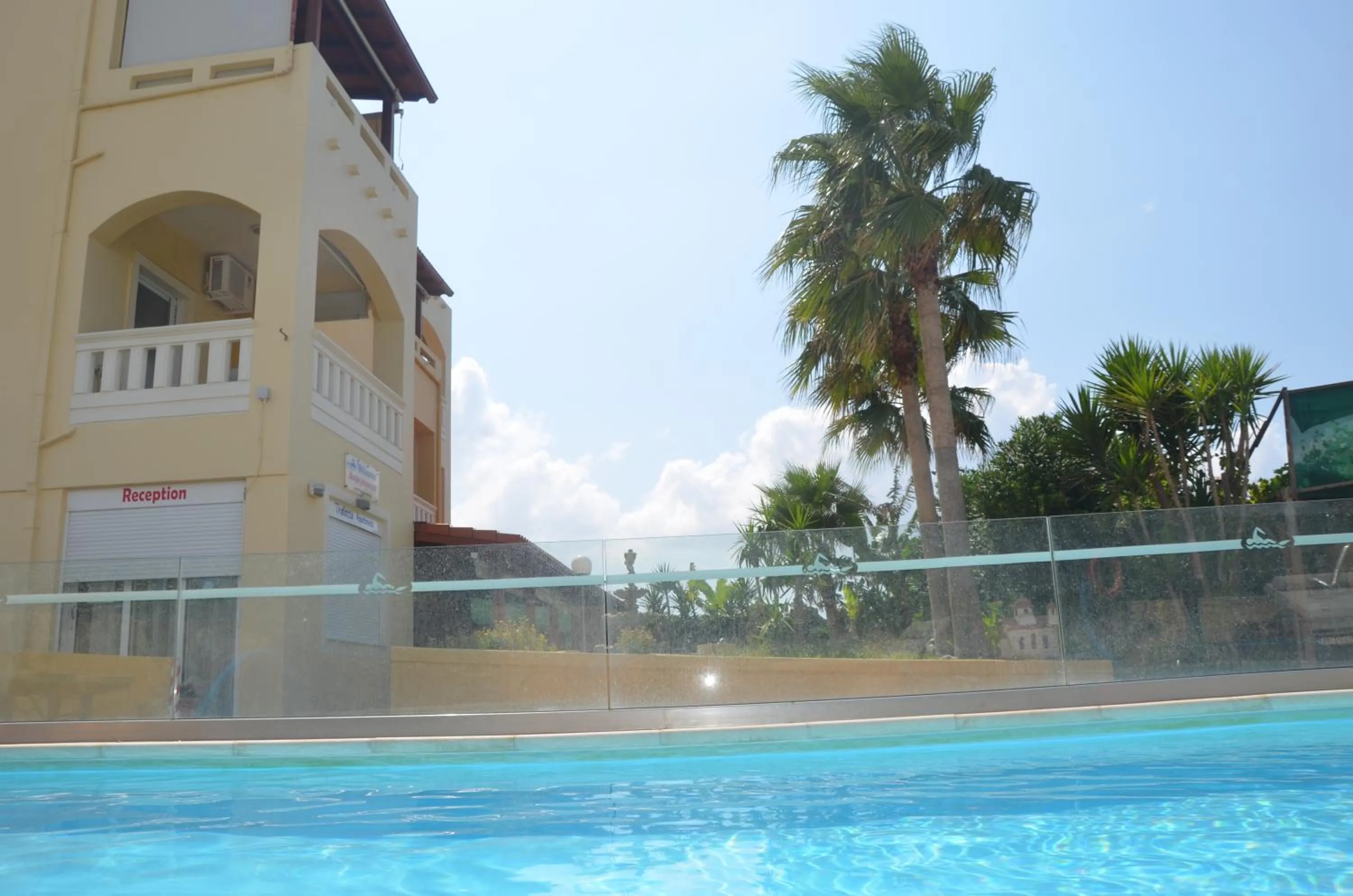 Garden view in Thalassa Apartments