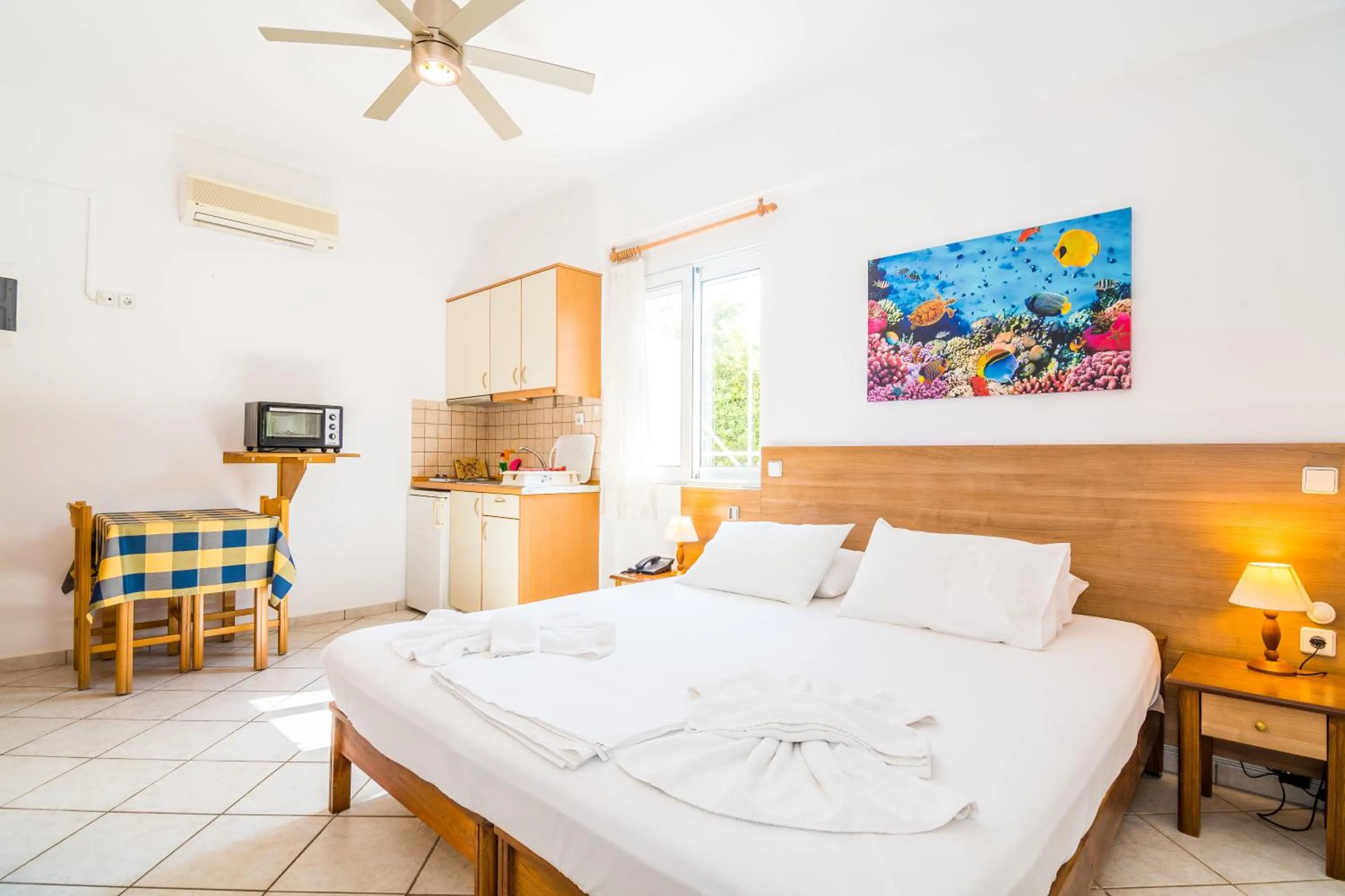 Bed in Thalassa Apartments