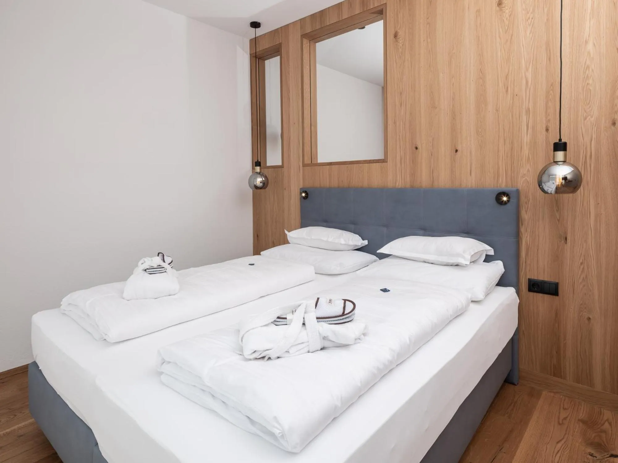 Bed in Alpine Nature Hotel Stoll