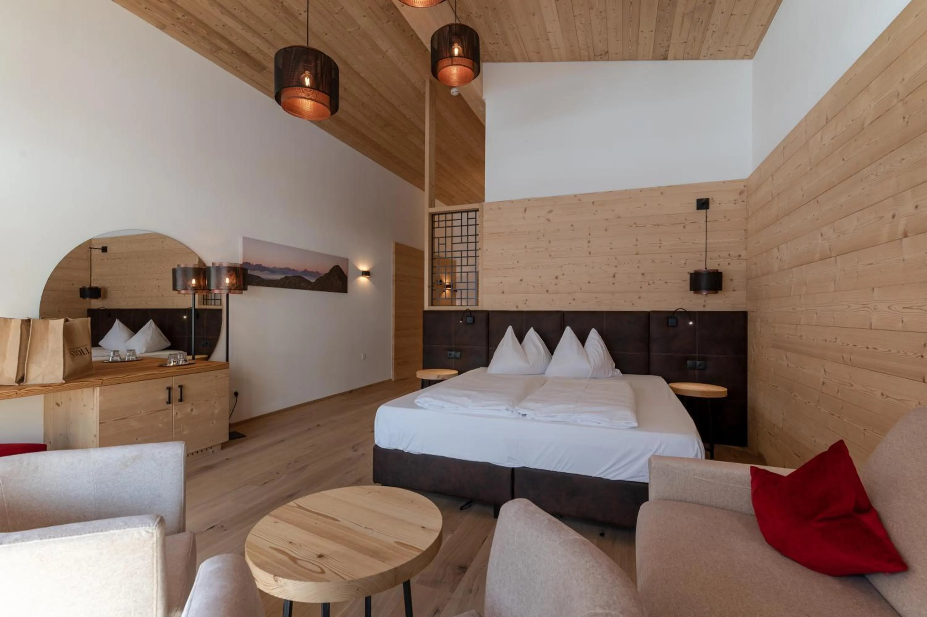 Bedroom, Bed in Alpine Nature Hotel Stoll