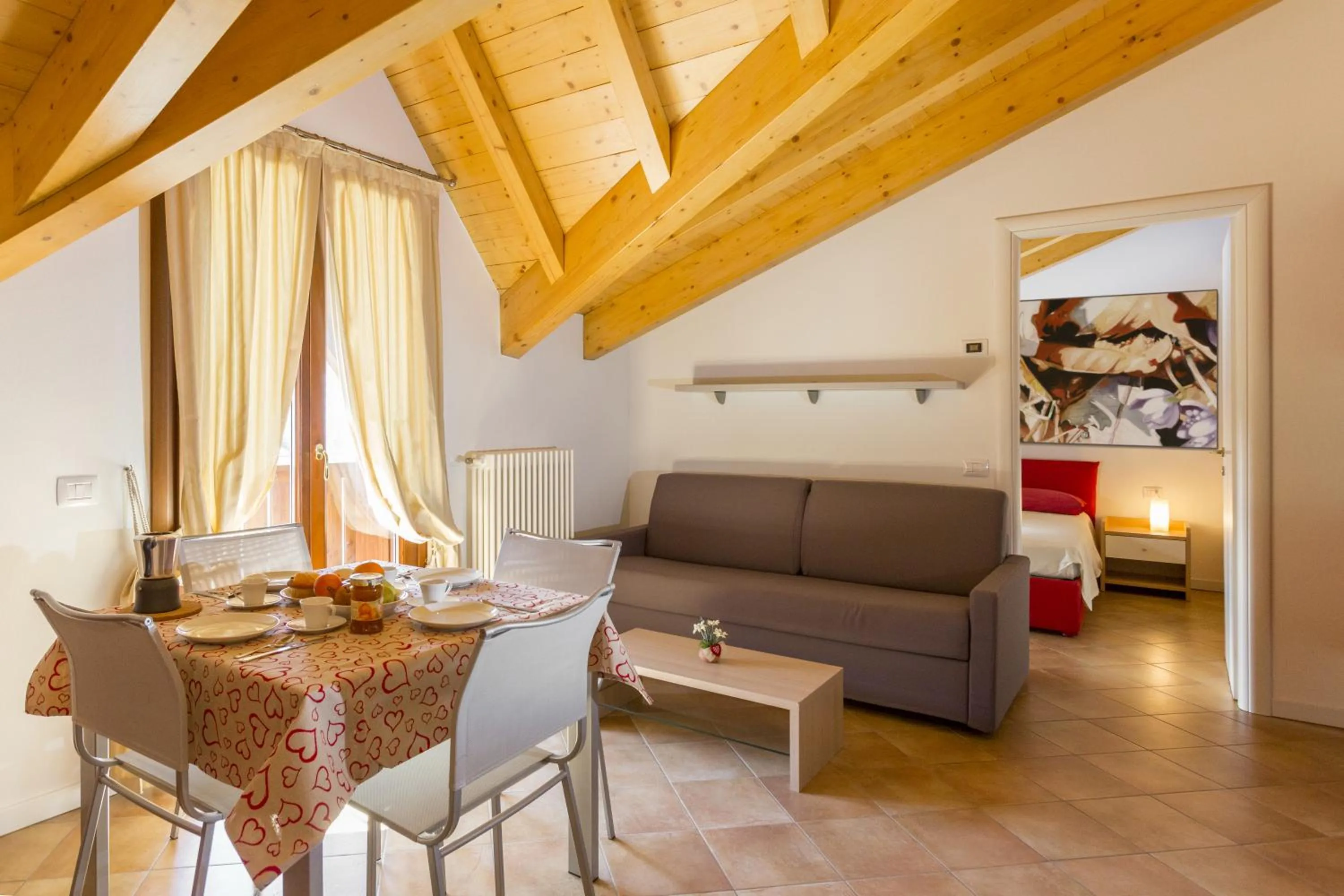 Living room in Residence Rta La Rosa delle Dolomiti