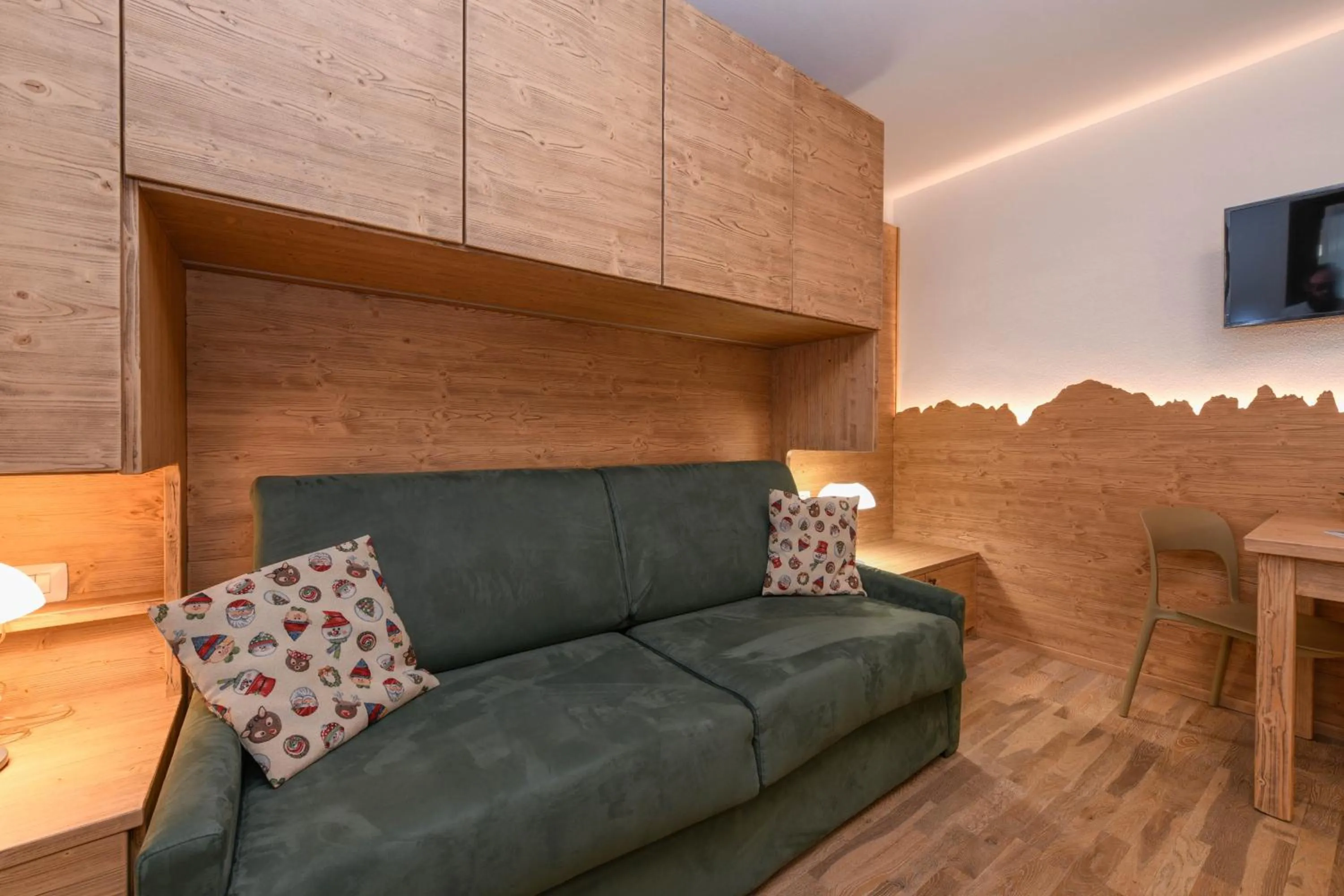 Living room in Residence Rta La Rosa delle Dolomiti