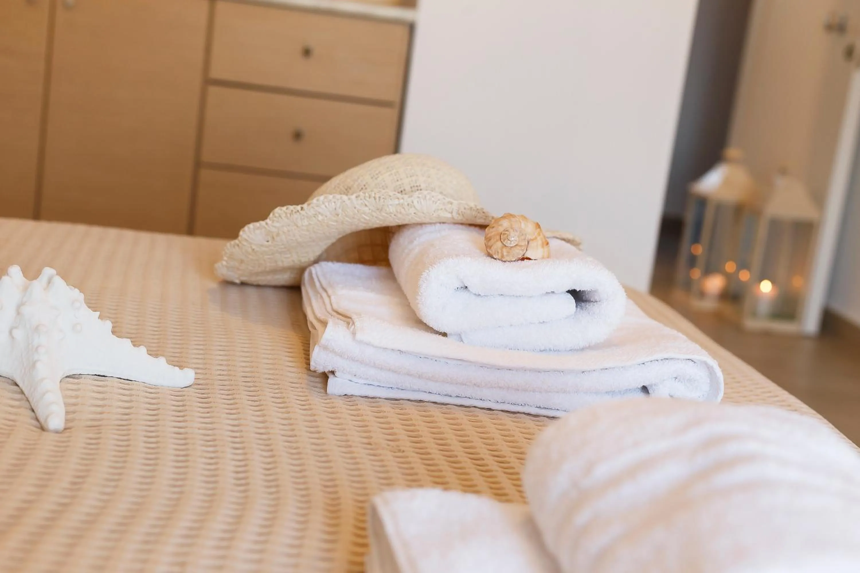 Bed in Anatoli Apartments Polichrono