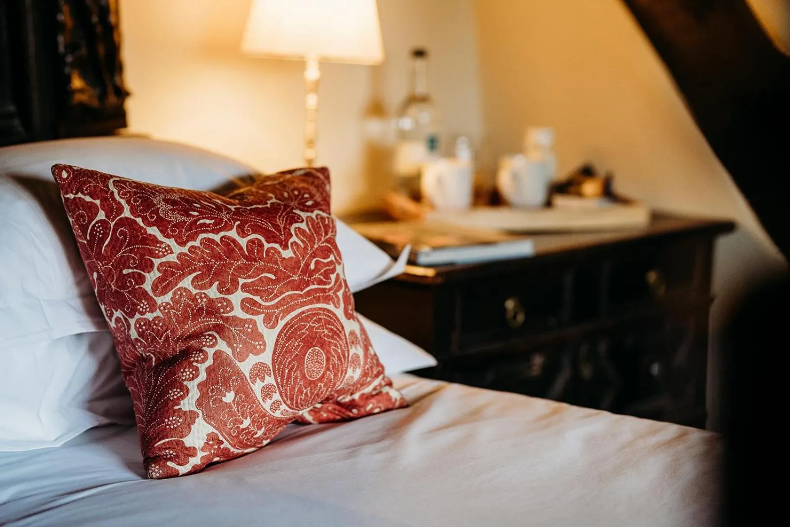 Decorative detail, Bed in The Crown Inn