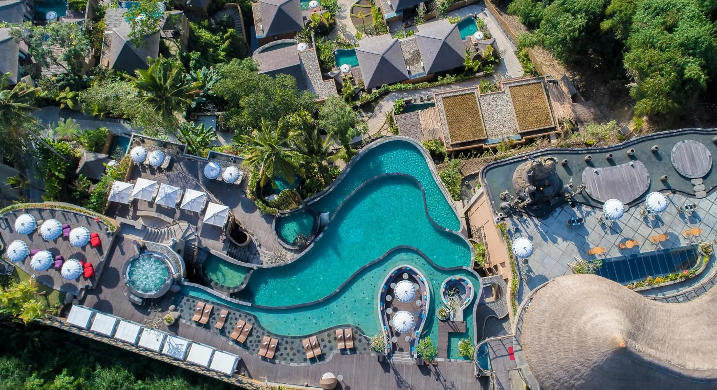 Property building in The Kayon Jungle Resort