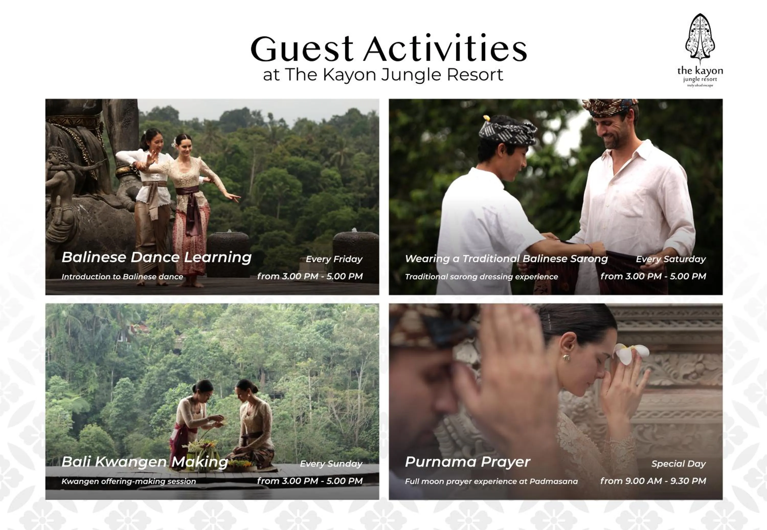 Activities in The Kayon Jungle Resort