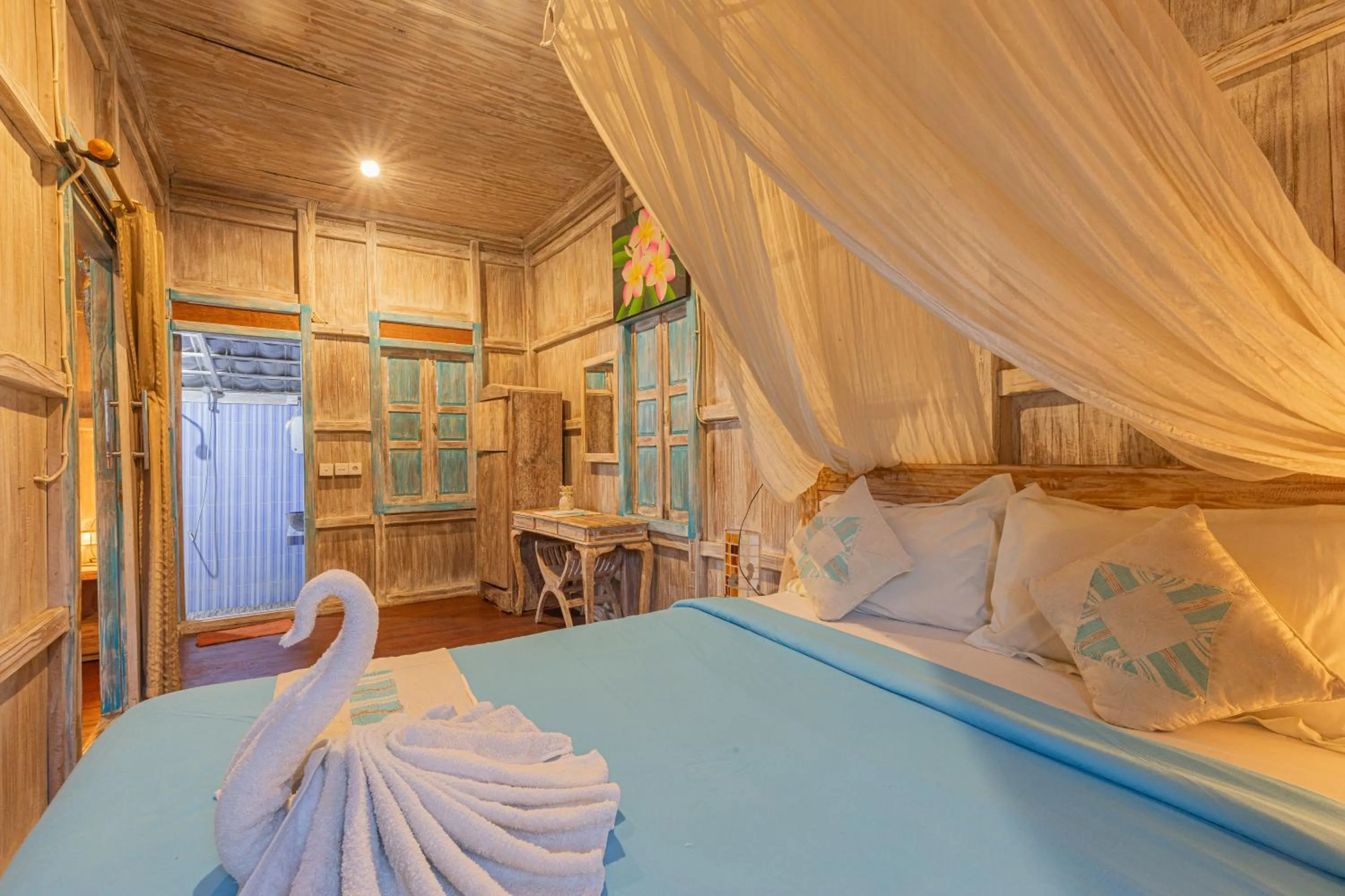 Bed in Golden Hill Cottage Nusa Penida