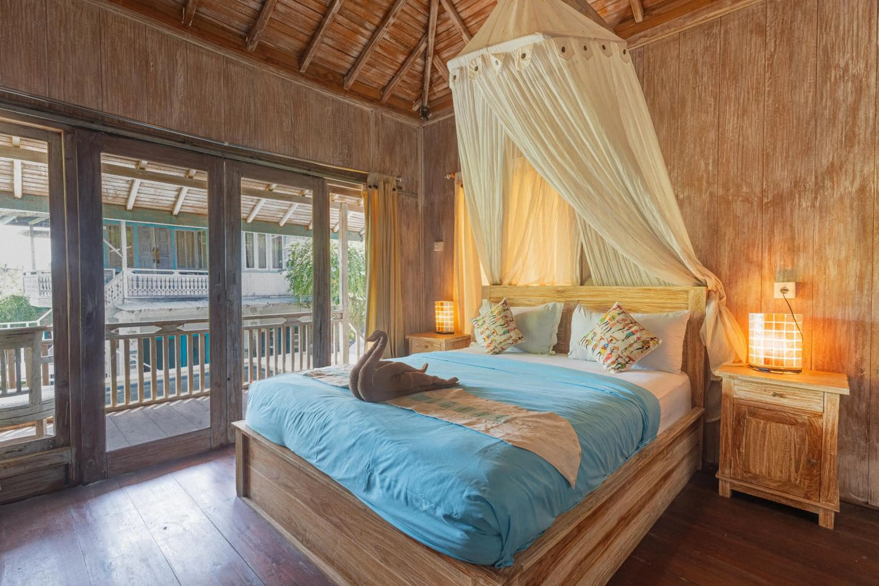 Bed in Golden Hill Cottage Nusa Penida