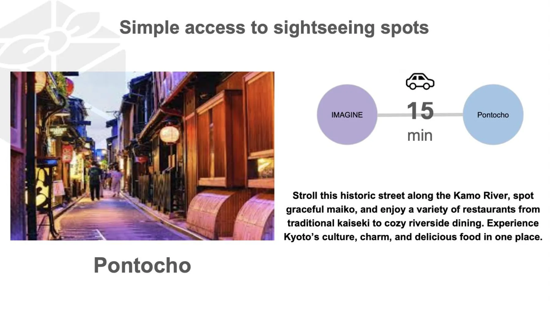 Nearby landmark in Hotel Imagine Kyoto