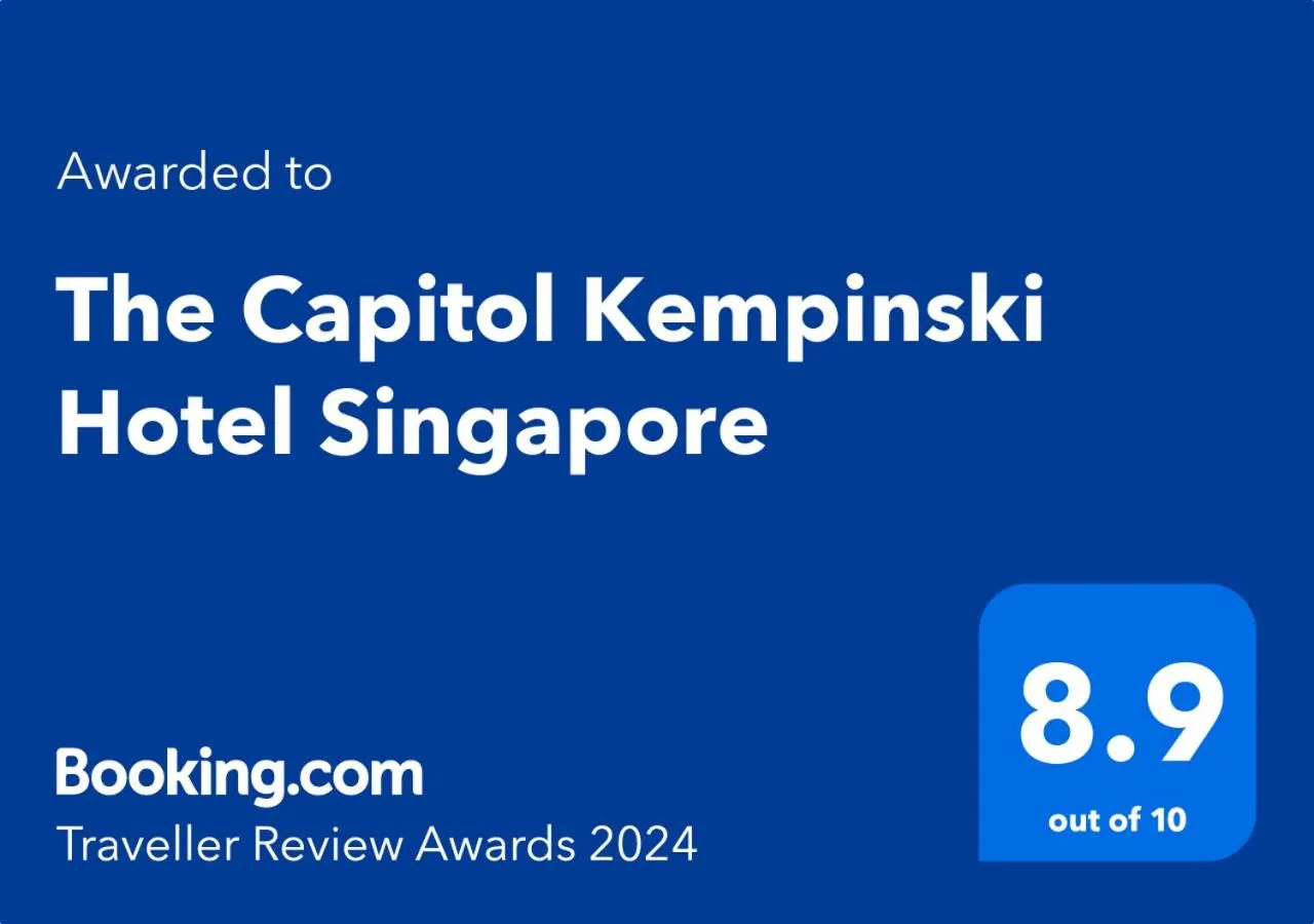 Certificate/Award in The Capitol Kempinski Hotel Singapore