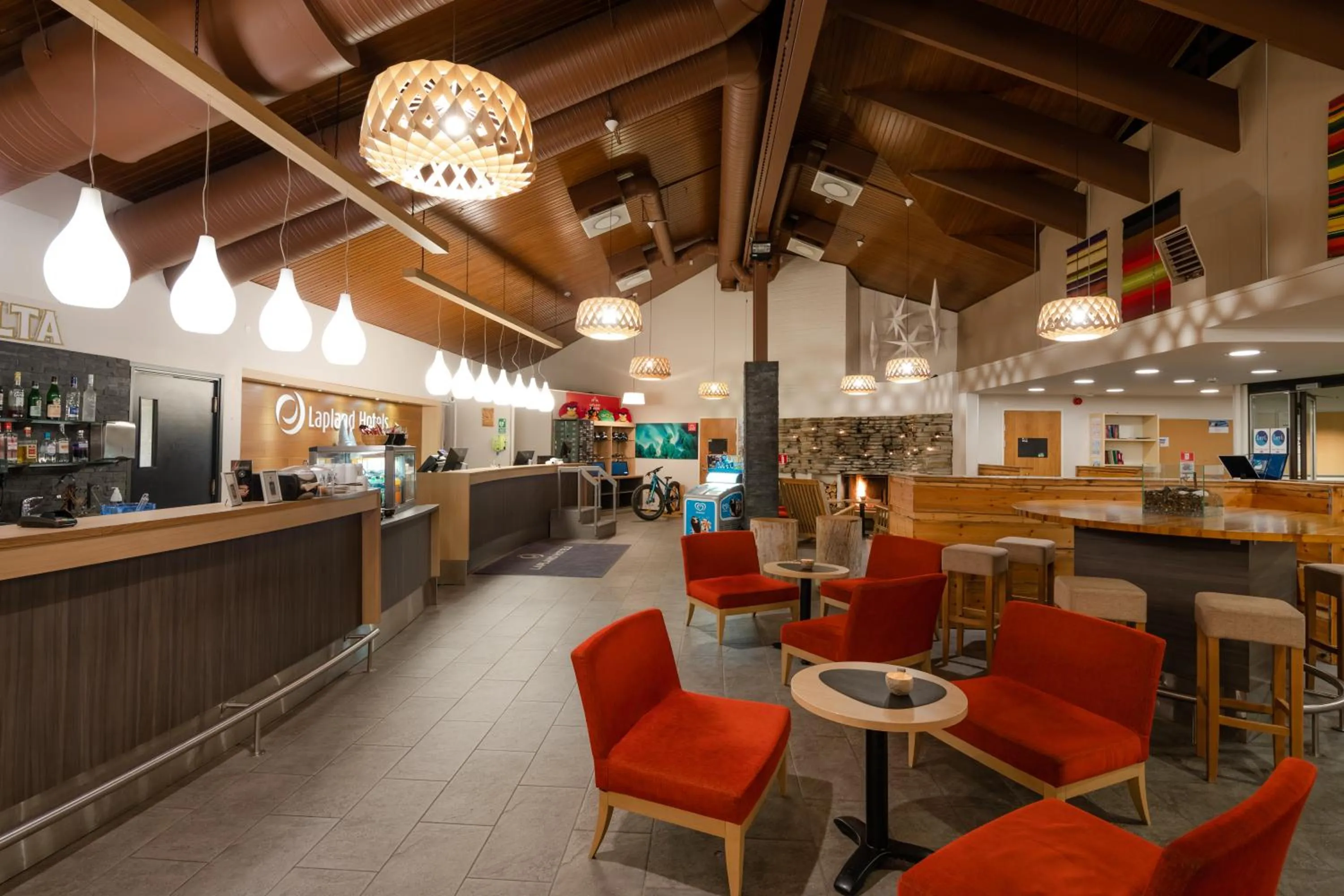 Lobby or reception in Lapland Hotels Sirkantähti