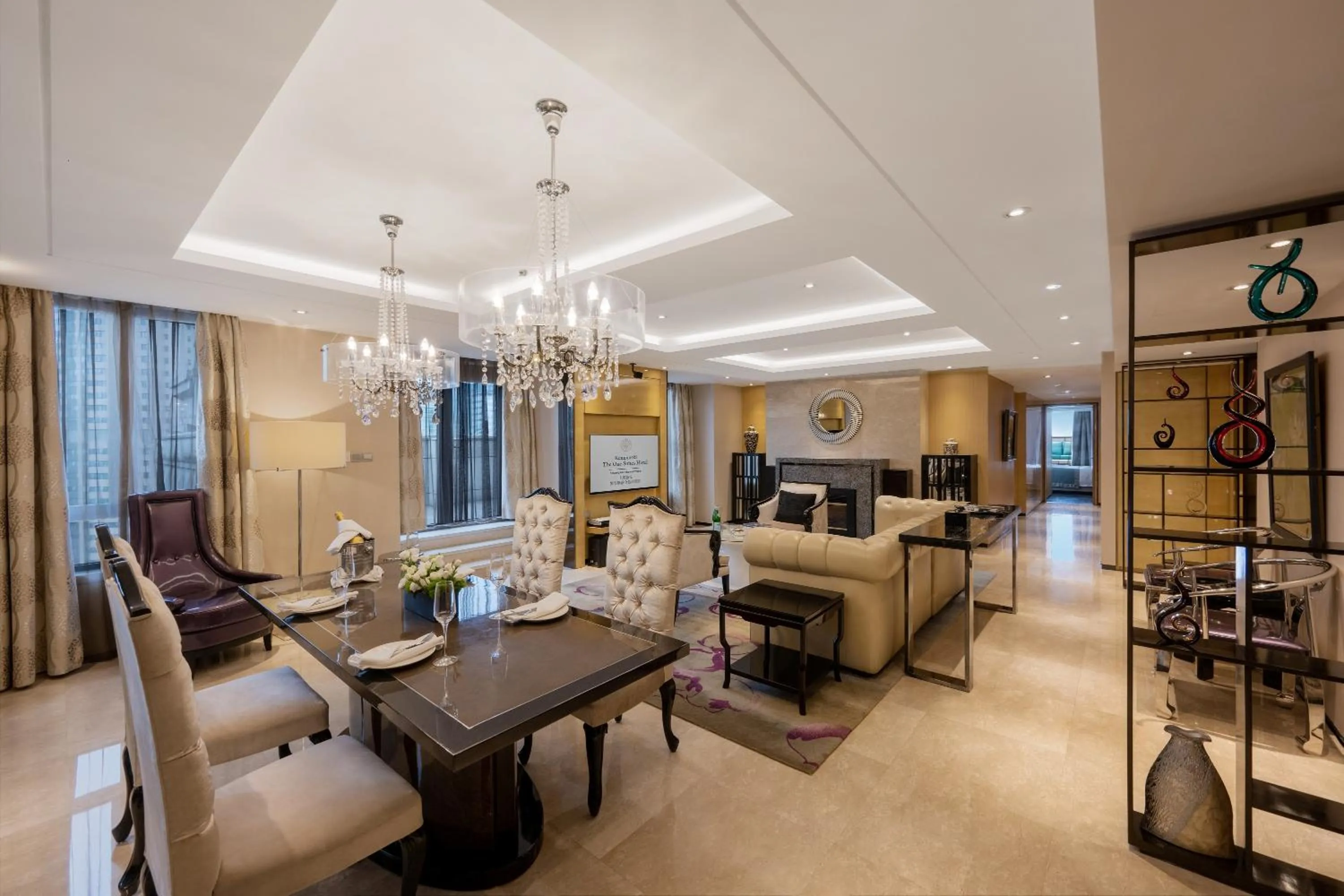 Living room in Kempinski The One Suites Hotel Shanghai Downtown
