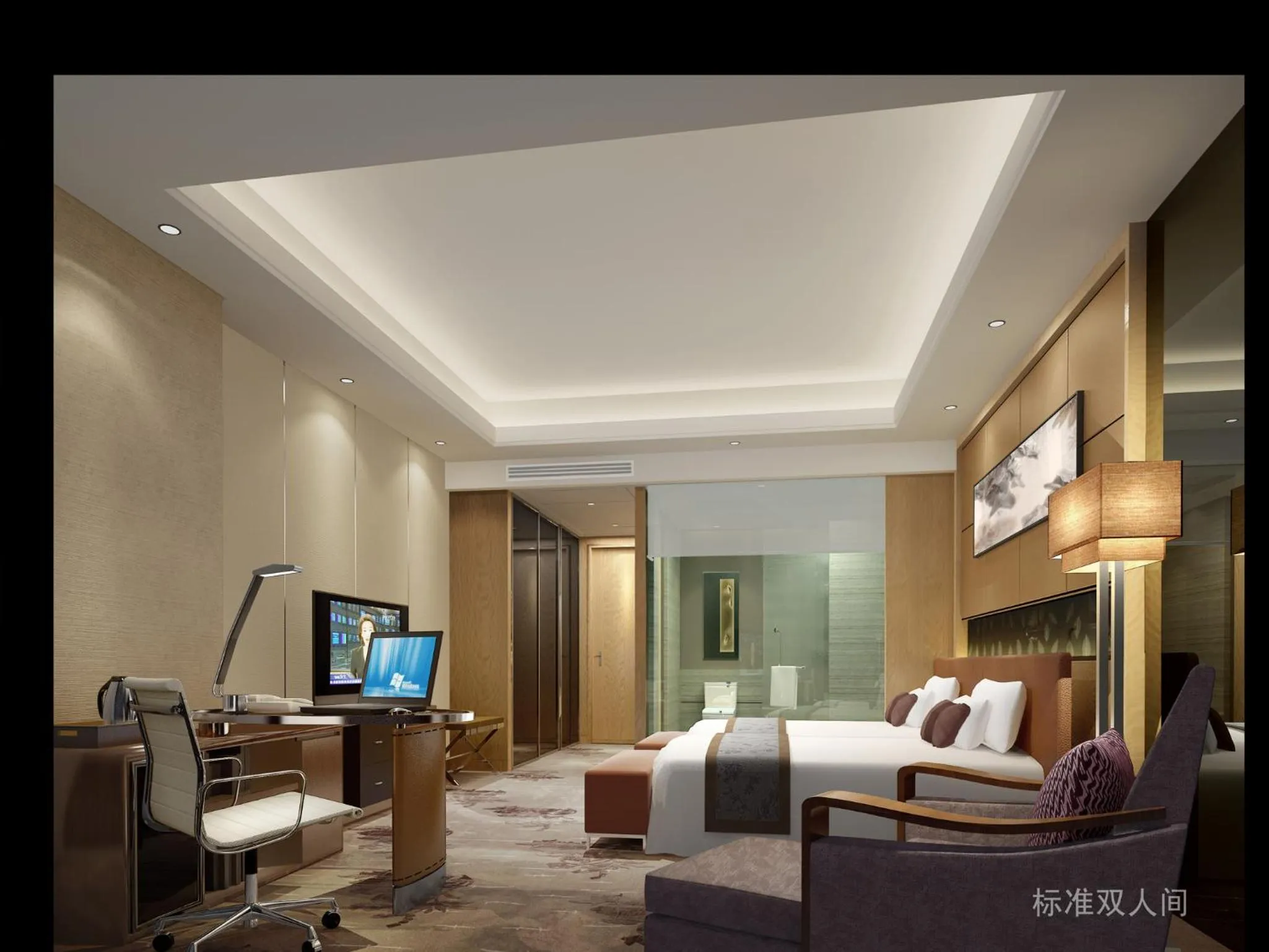 Photo of the whole room, Bed in Grand Skylight International Hotel Ganzhou Chang Zhen Avenue