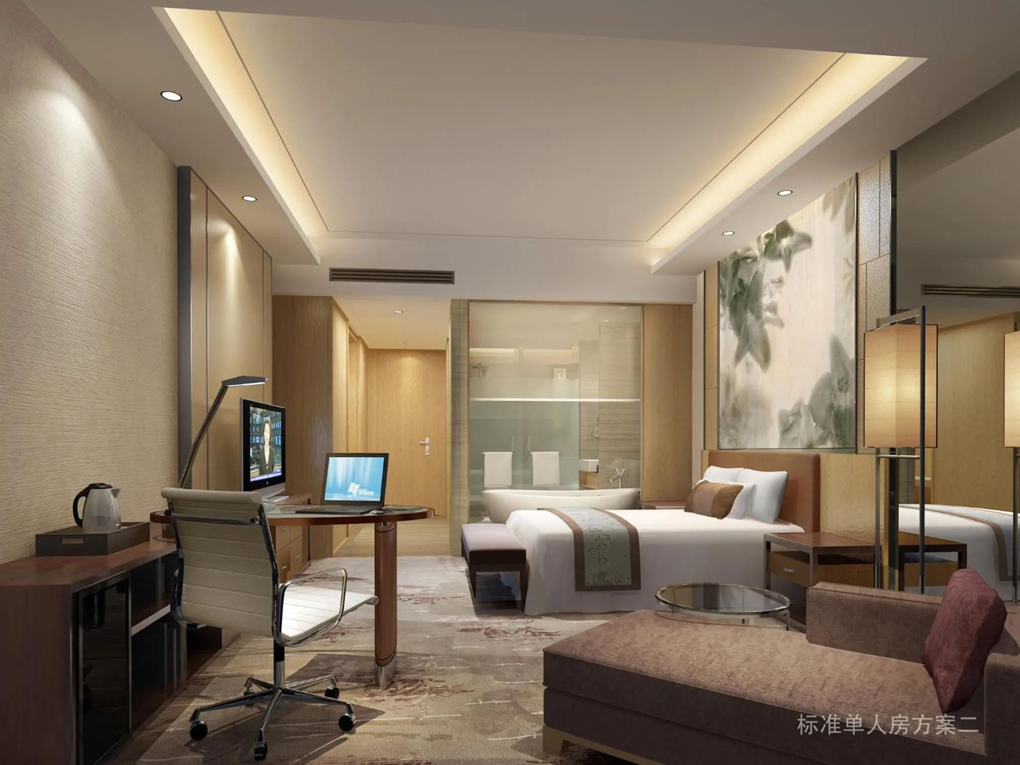 Seating area, Bed in Grand Skylight International Hotel Ganzhou Chang Zhen Avenue