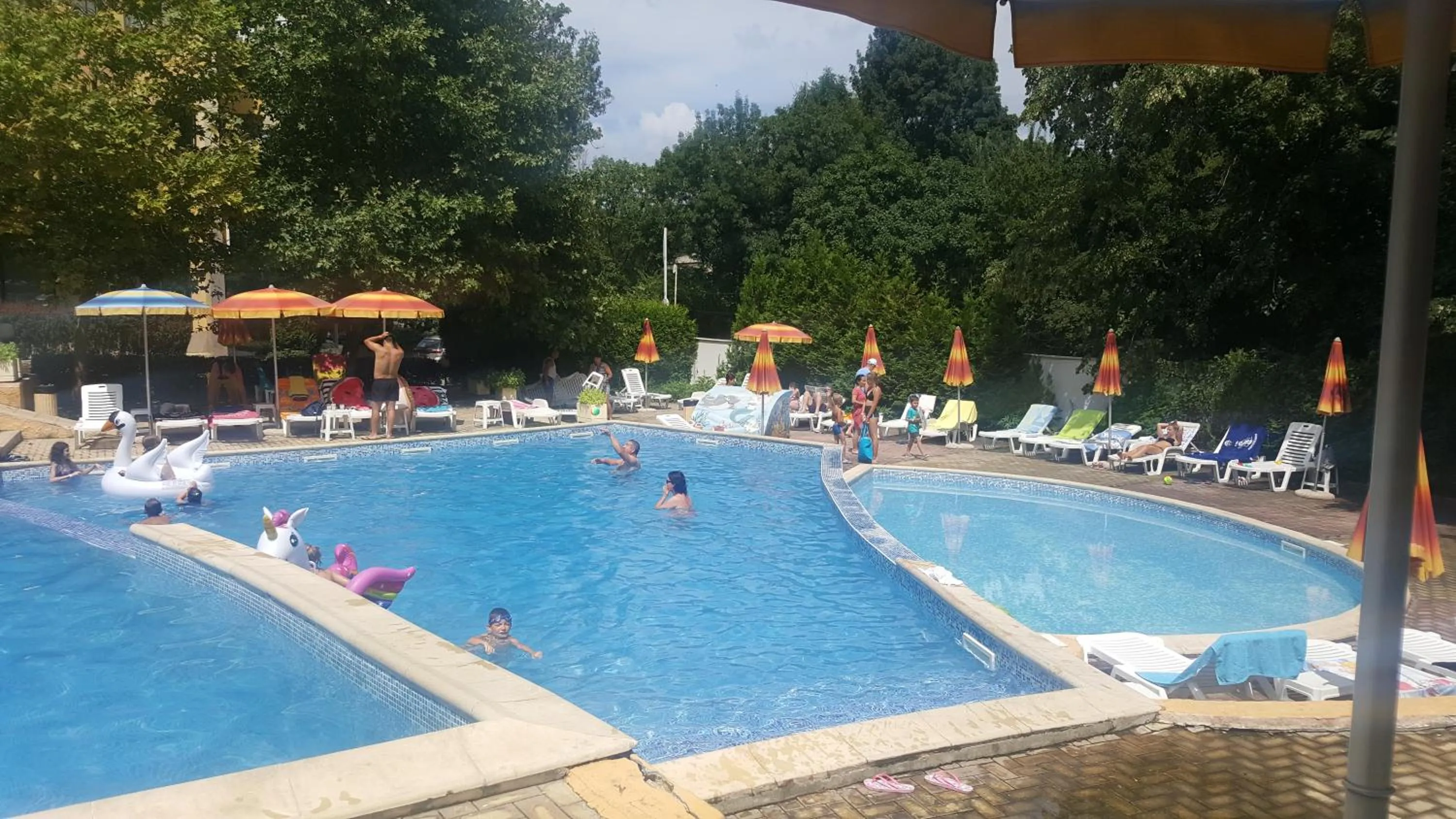 Swimming pool in Privates, schönes und grosses Appartement in Goldstrand