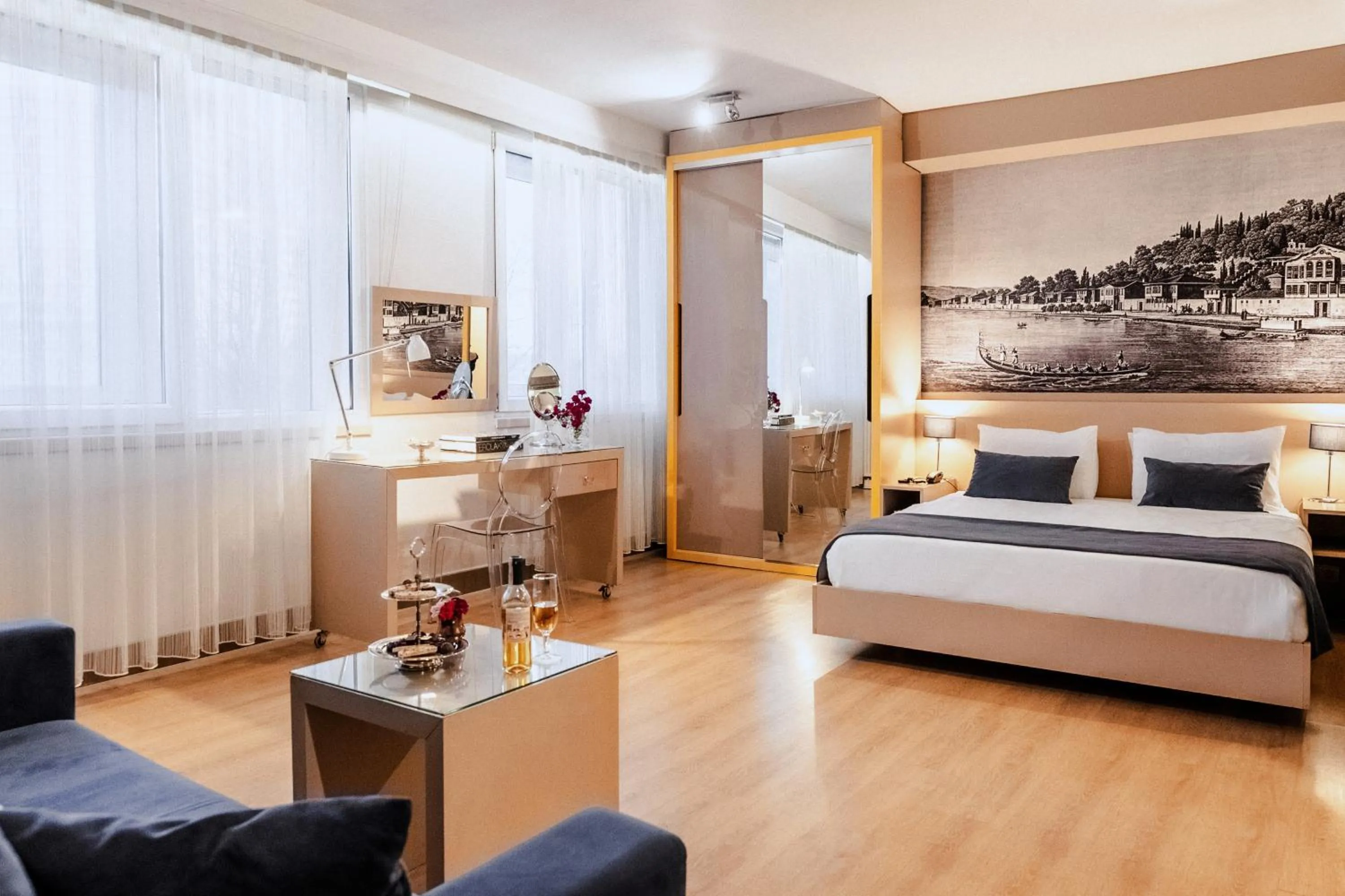 Bed in Cheya Beşiktaş Istanbul Bosphorus City Center Hotel & Suites