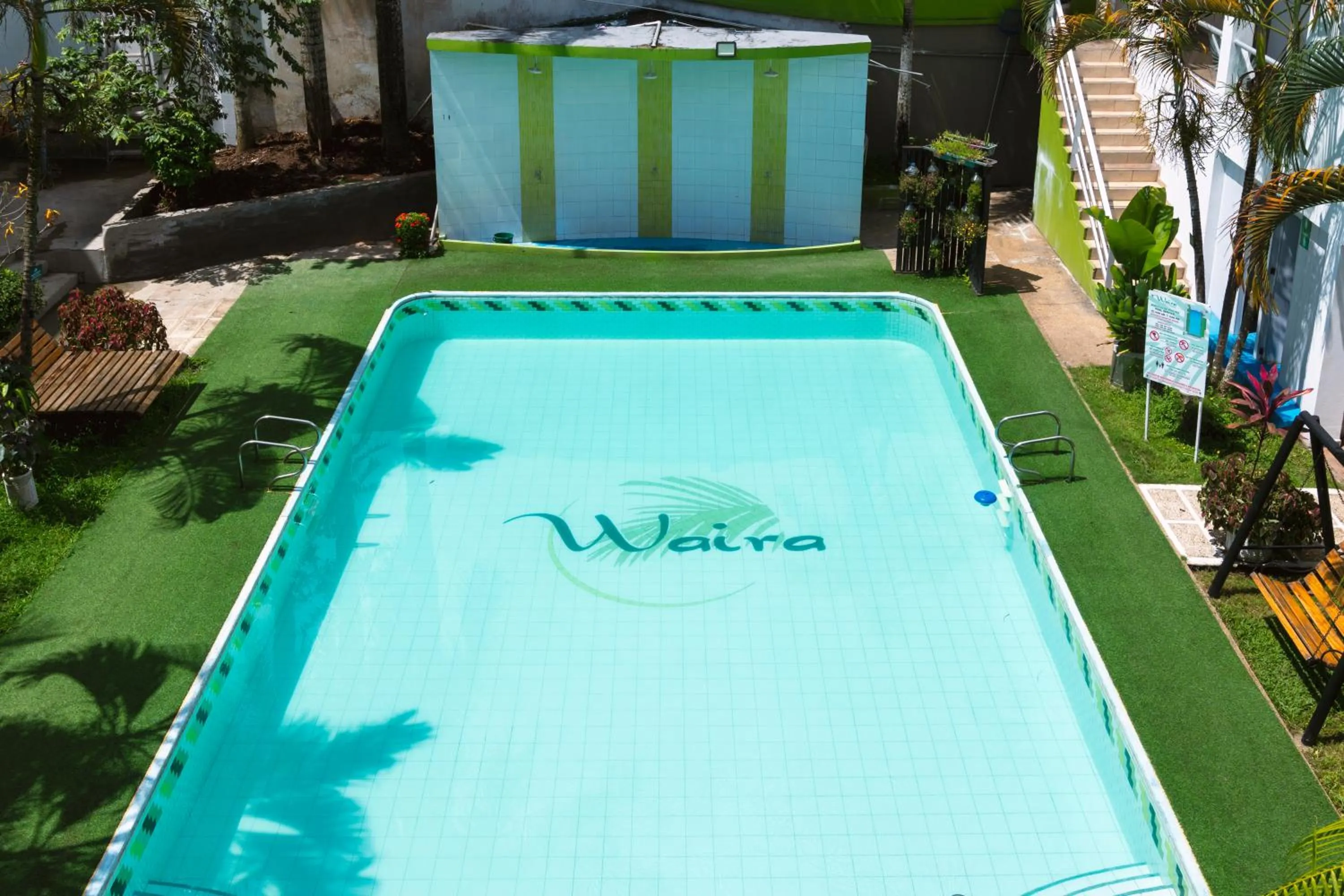 Pool view in Waira Suites