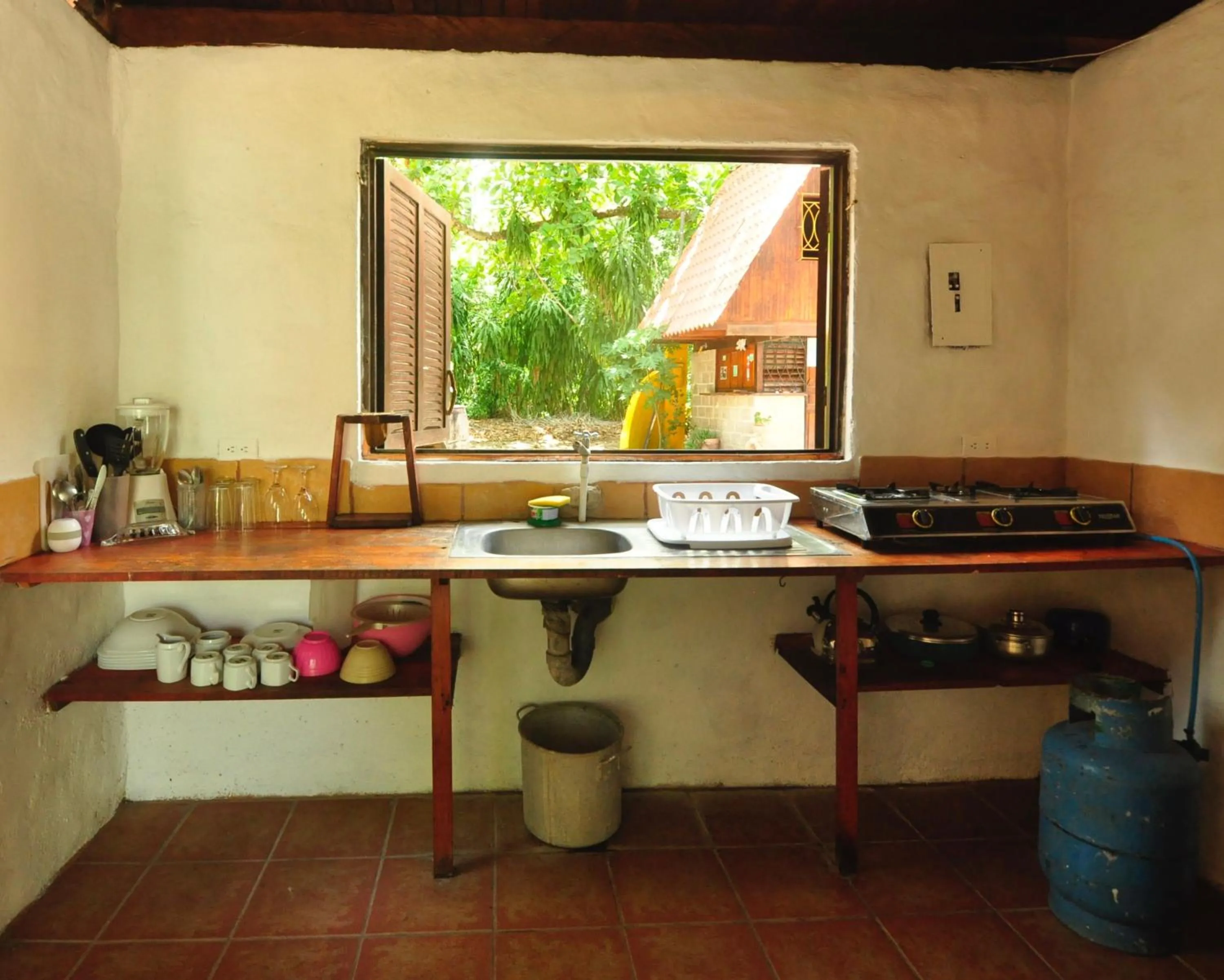 Kitchen or kitchenette in Howler Monkey Hotel