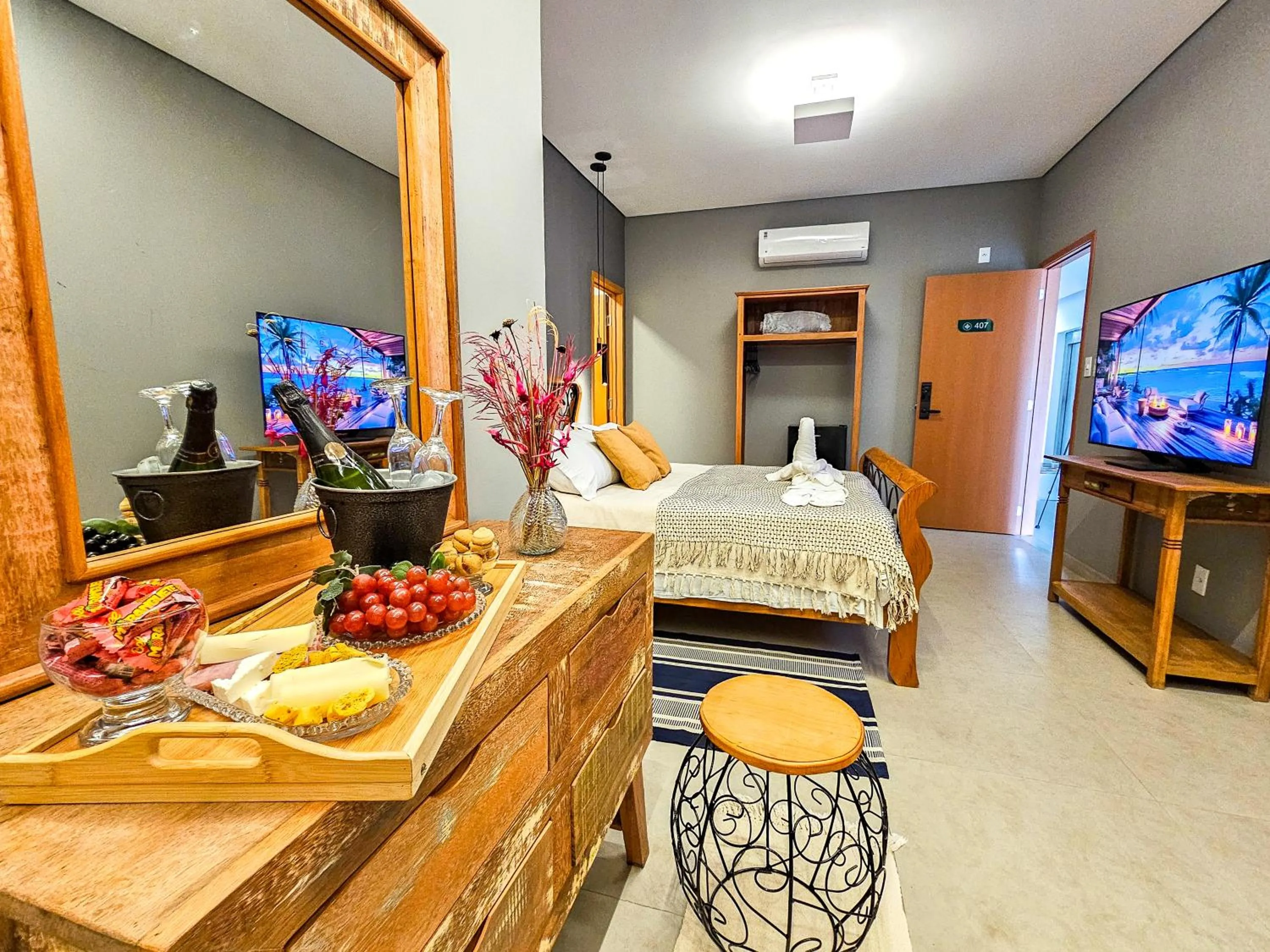 Bed in Hotel Verdes Mares