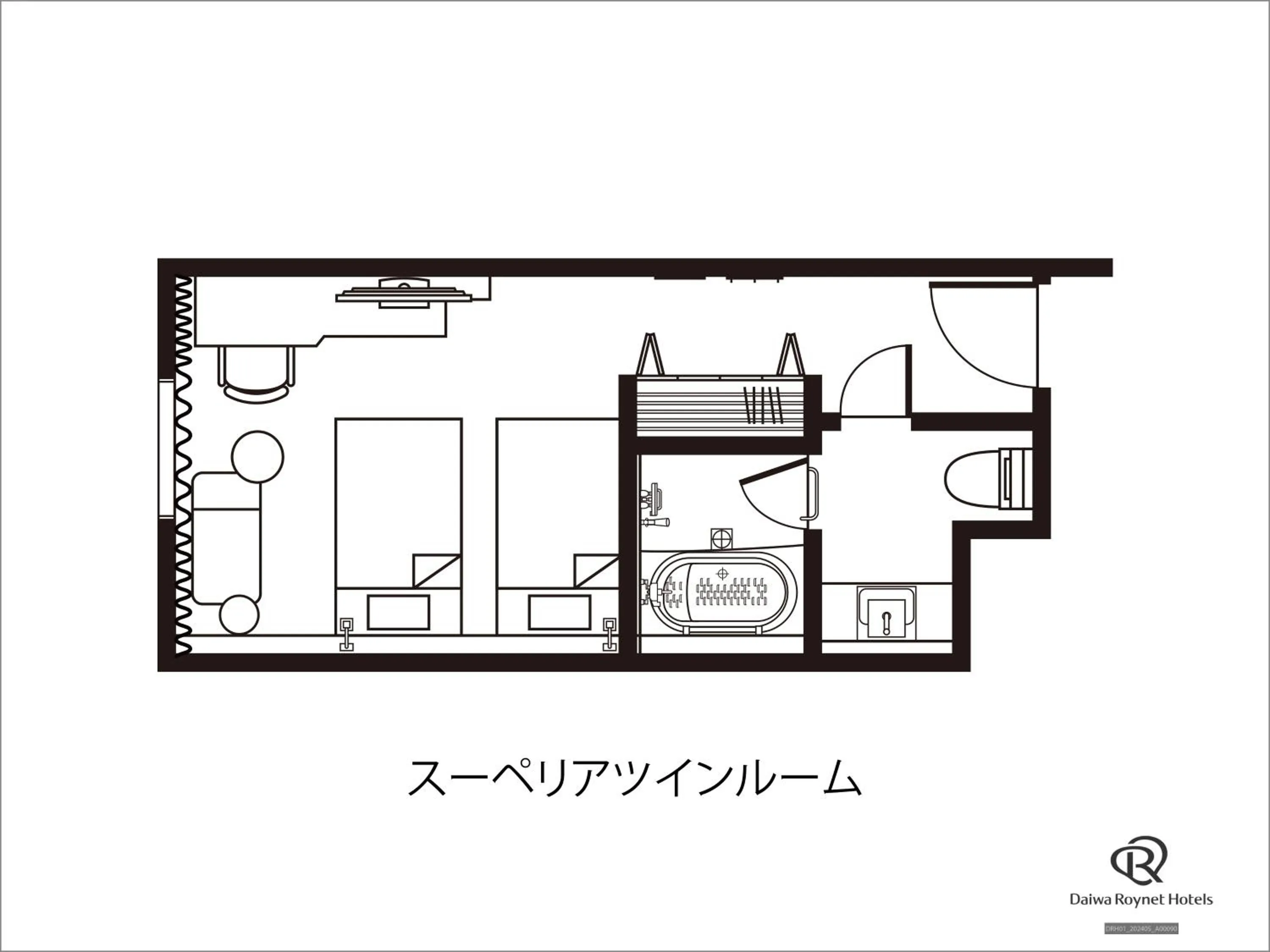 Floor plan in Daiwa Roynet Hotel Aomori