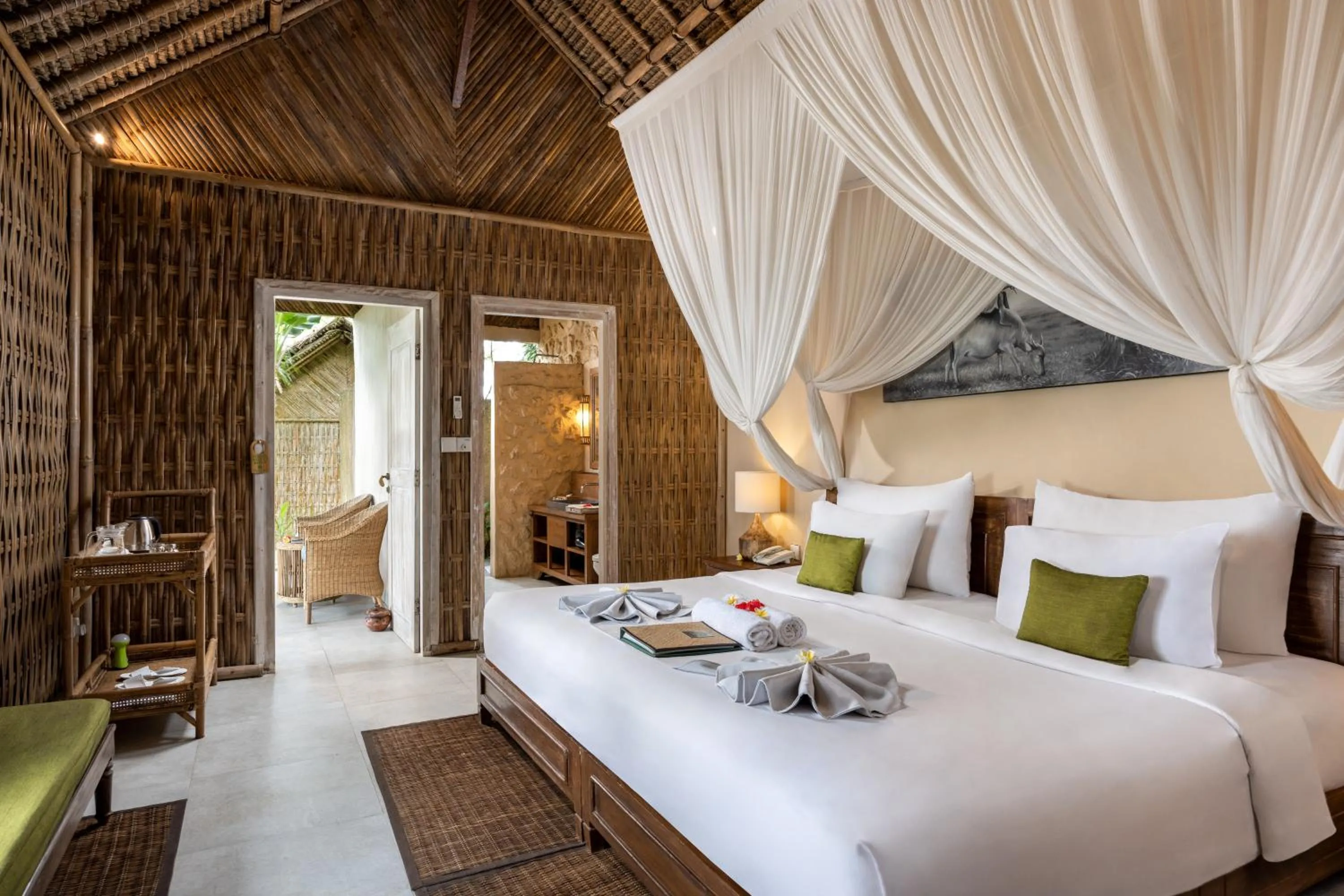 Bed in The Mesare Eco Resort