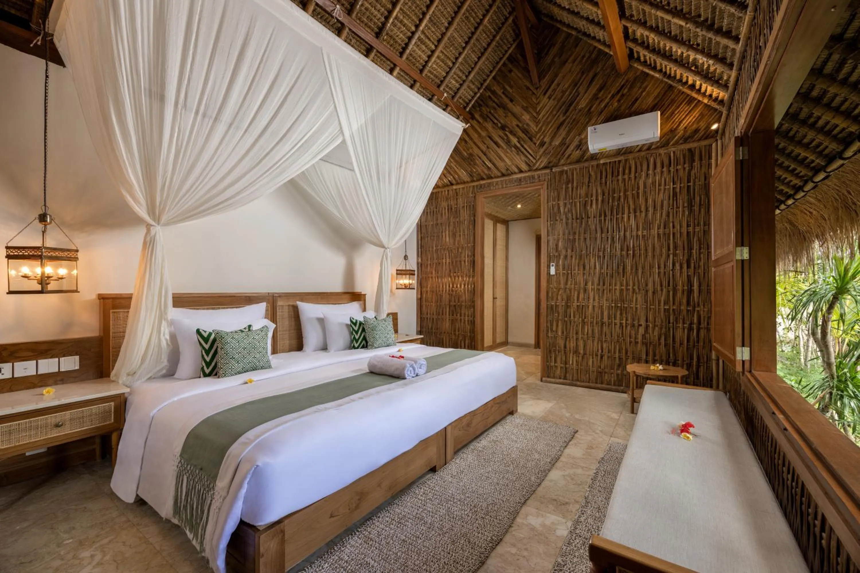 Bed in The Mesare Eco Resort