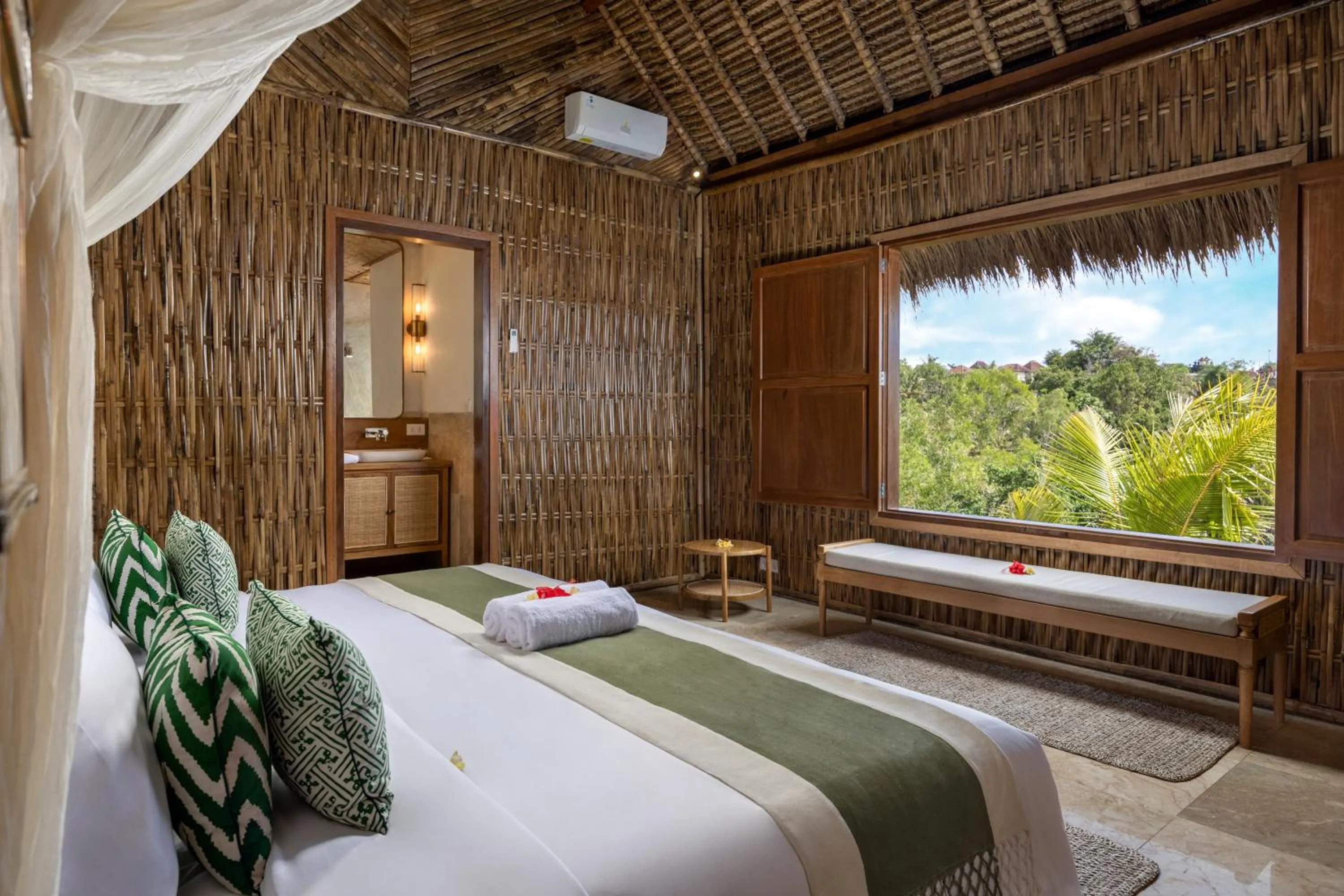 Bed in The Mesare Eco Resort