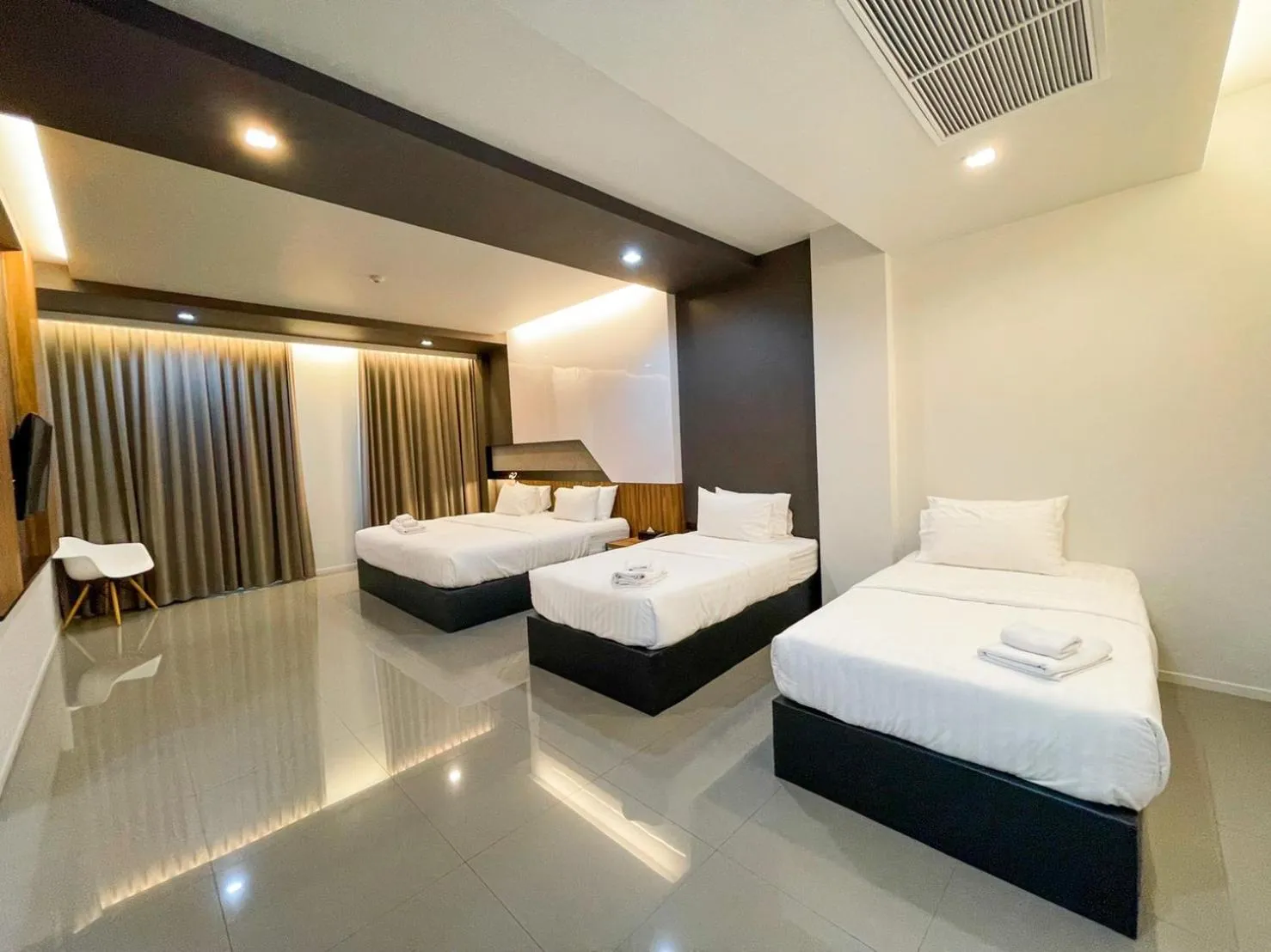 Bed in 9D Sport Hotel