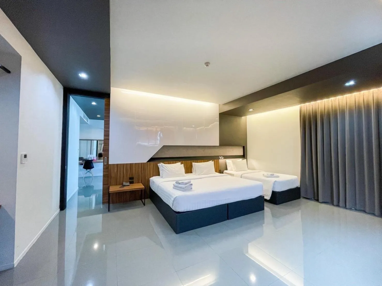 Bed in 9D Sport Hotel