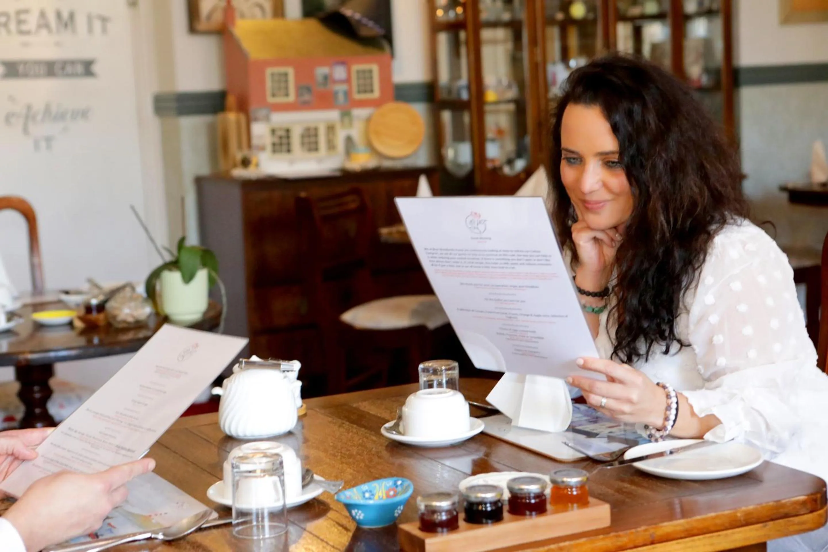 Dining area in Bryn Woodlands House