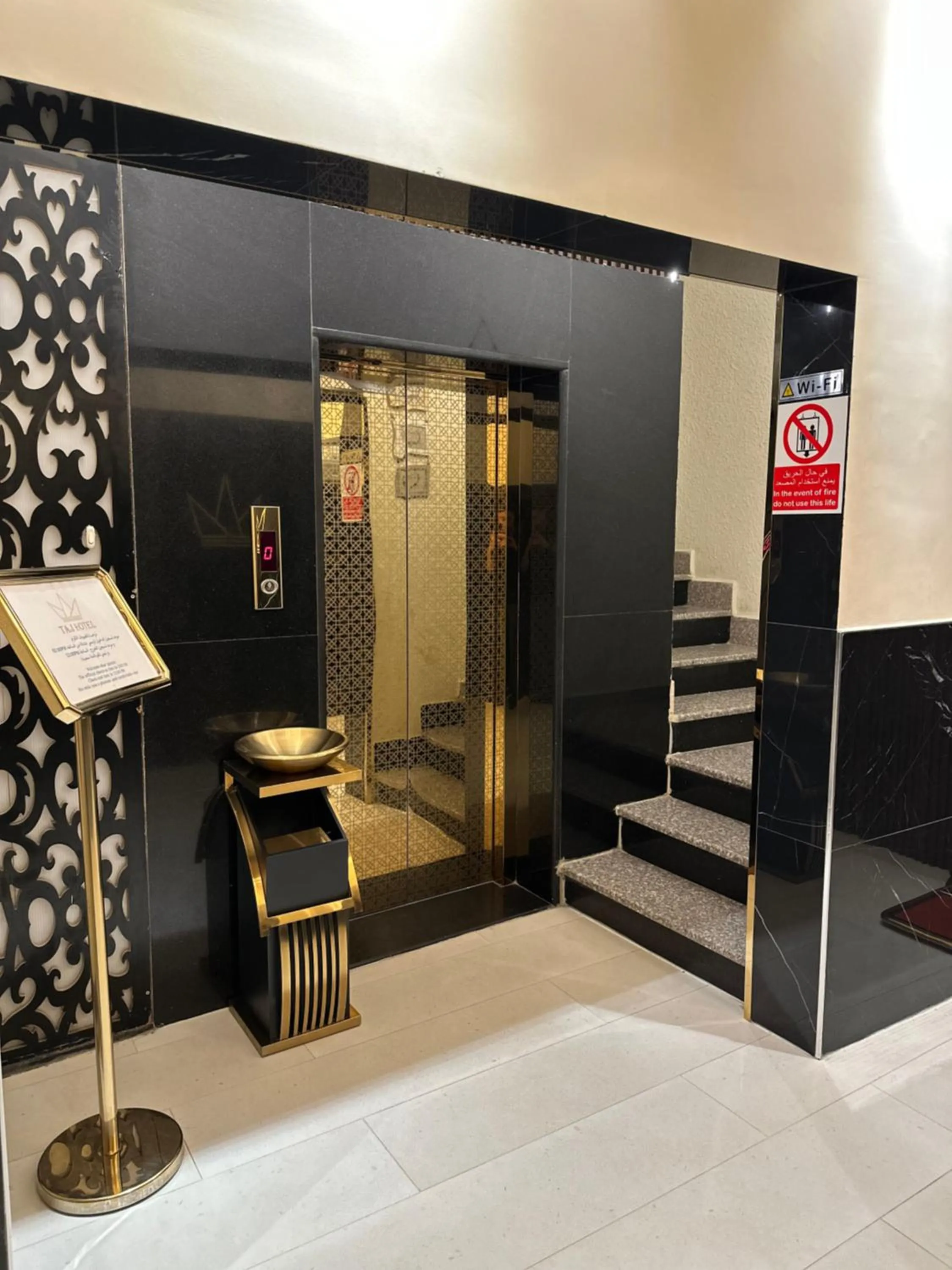 elevator in TAJ Hotel