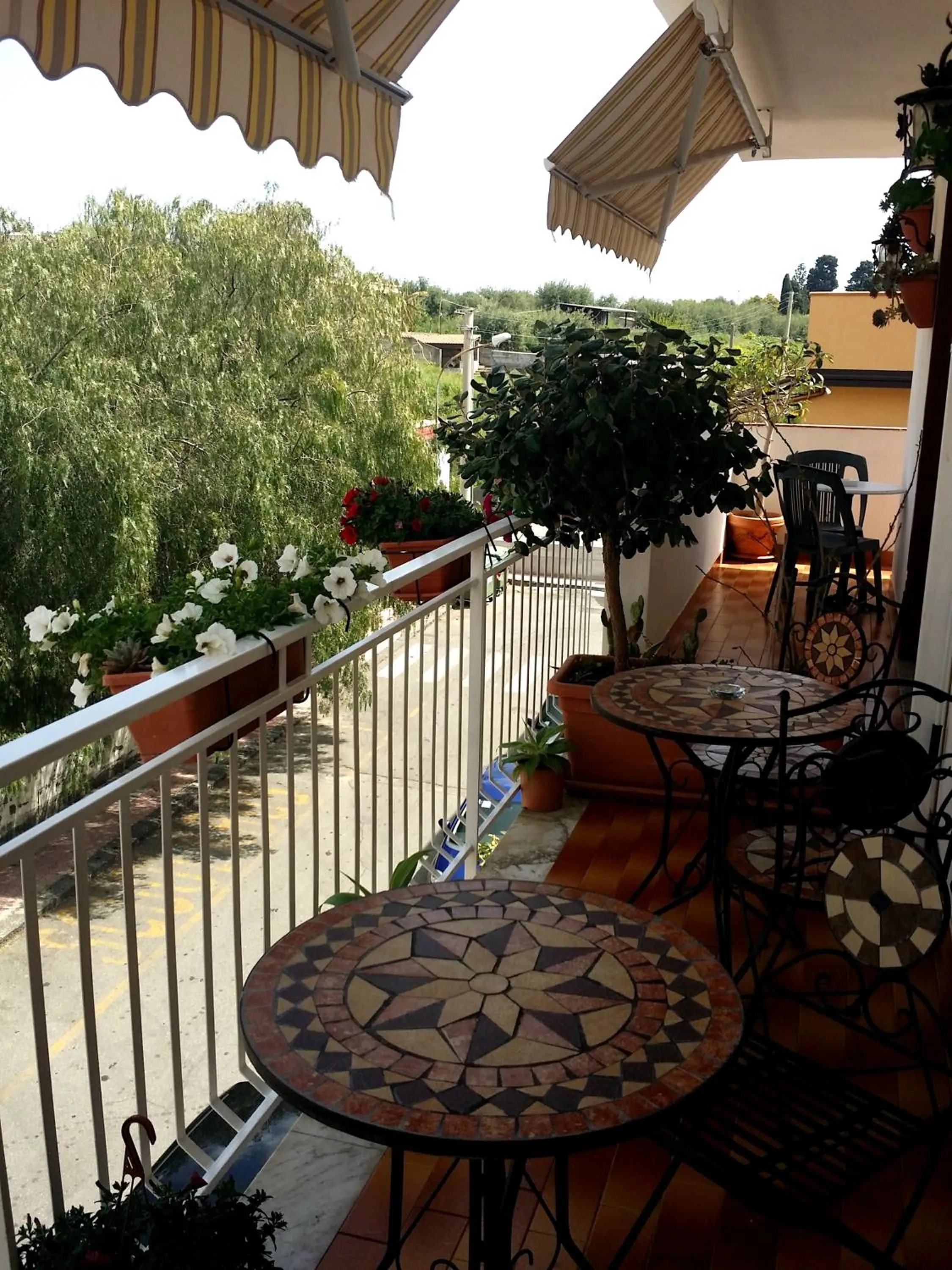 Balcony/Terrace in B&B Triskèles