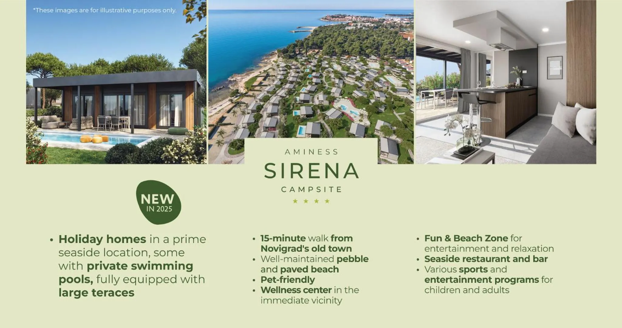 Text overlay in Aminess Sirena - Holiday homes Premium Village