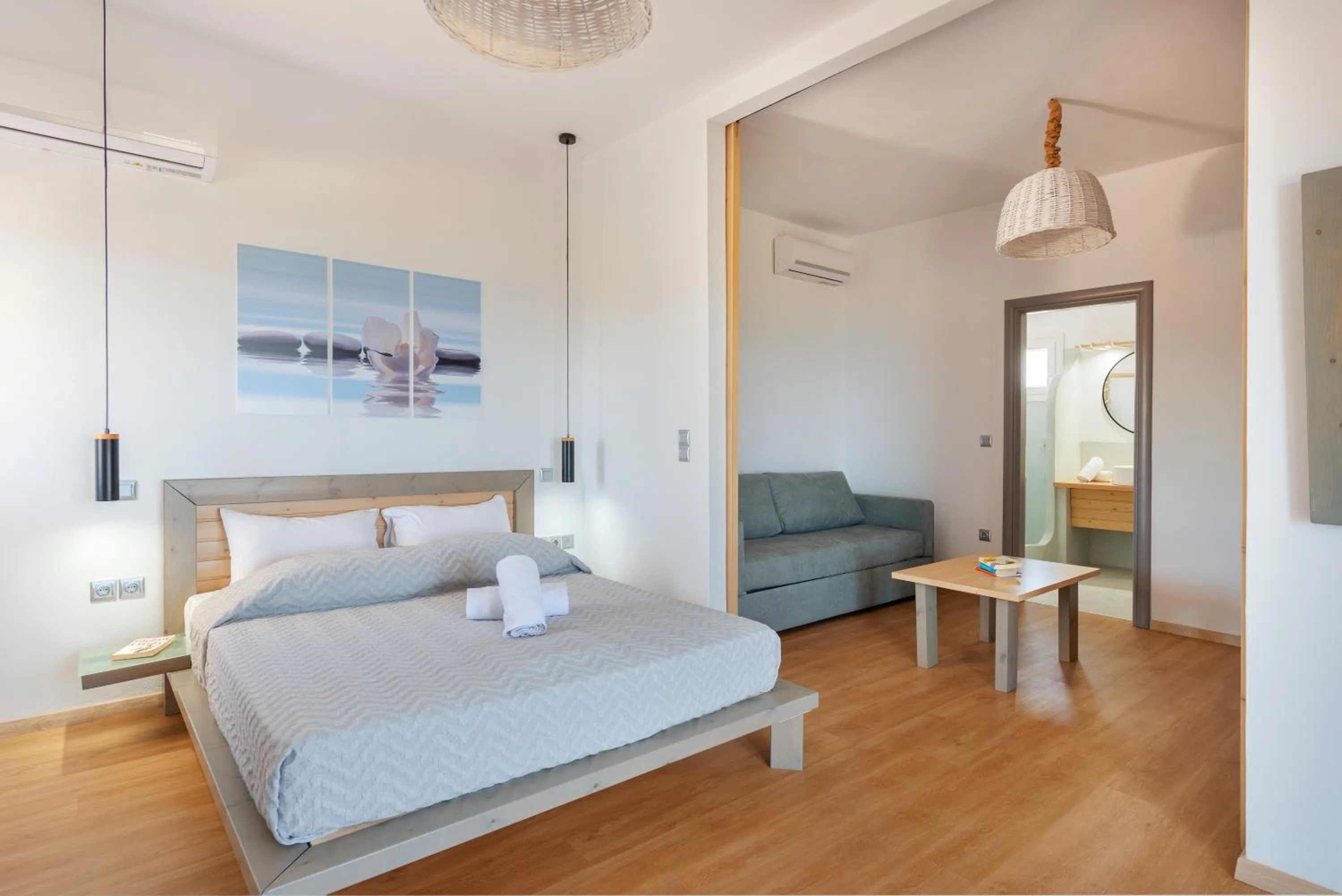 Bedroom, Bed in Aegean Paradiso Vacation Club - "Adults Only"